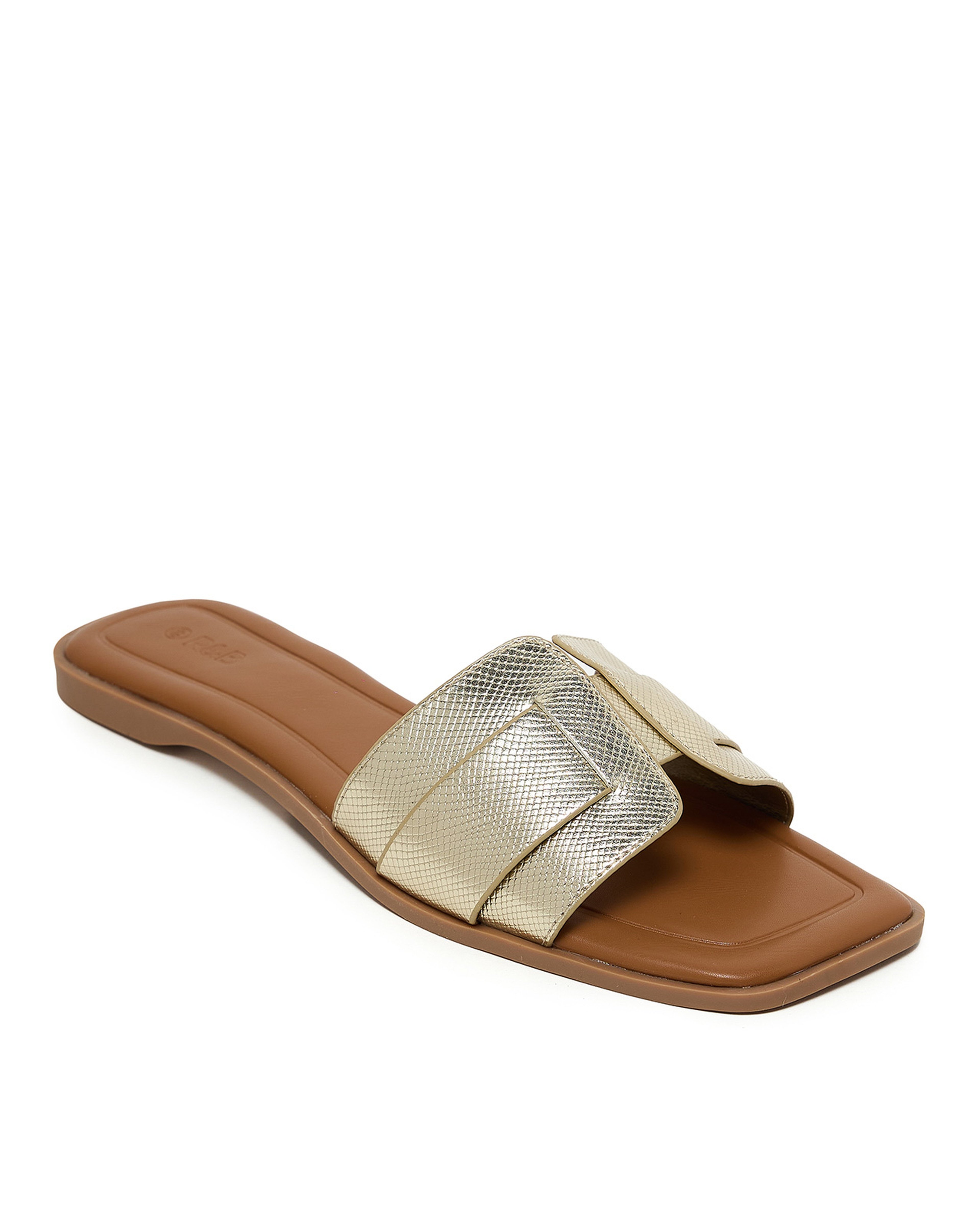 Textured Flat Sandals