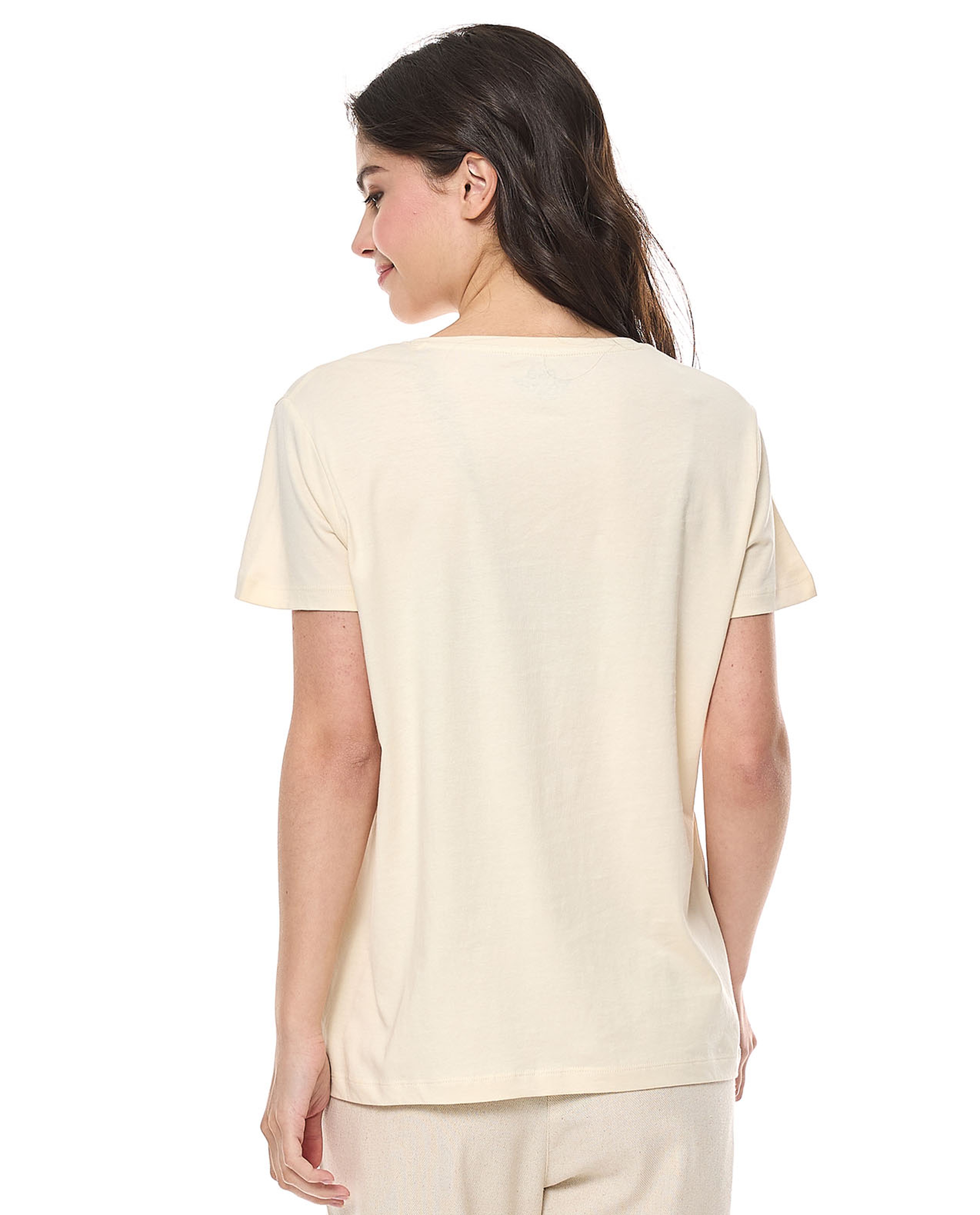 Printed T-Shirt With Crew Neck and Short Sleeves