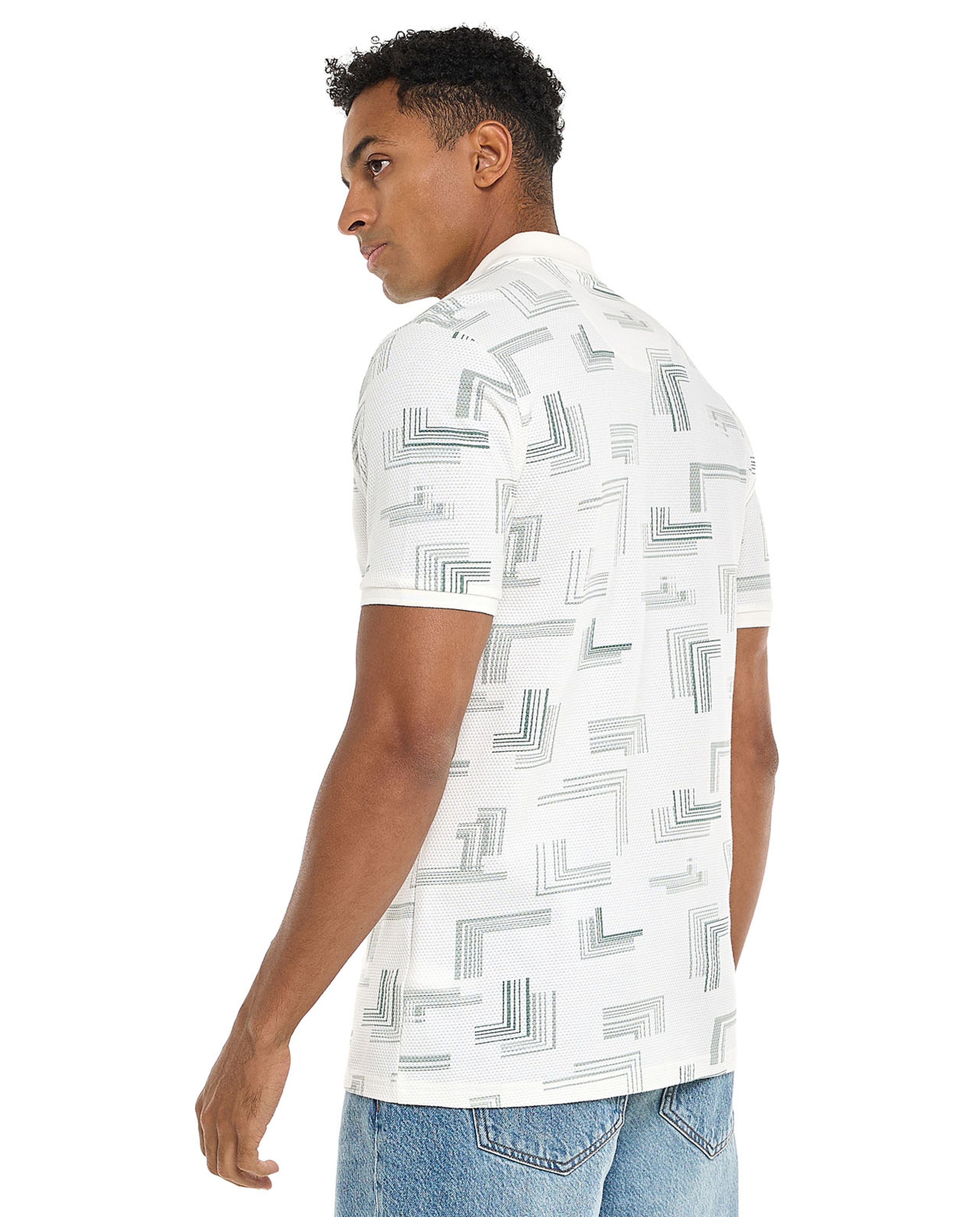 Printed Polo T-Shirt with Short Sleeves