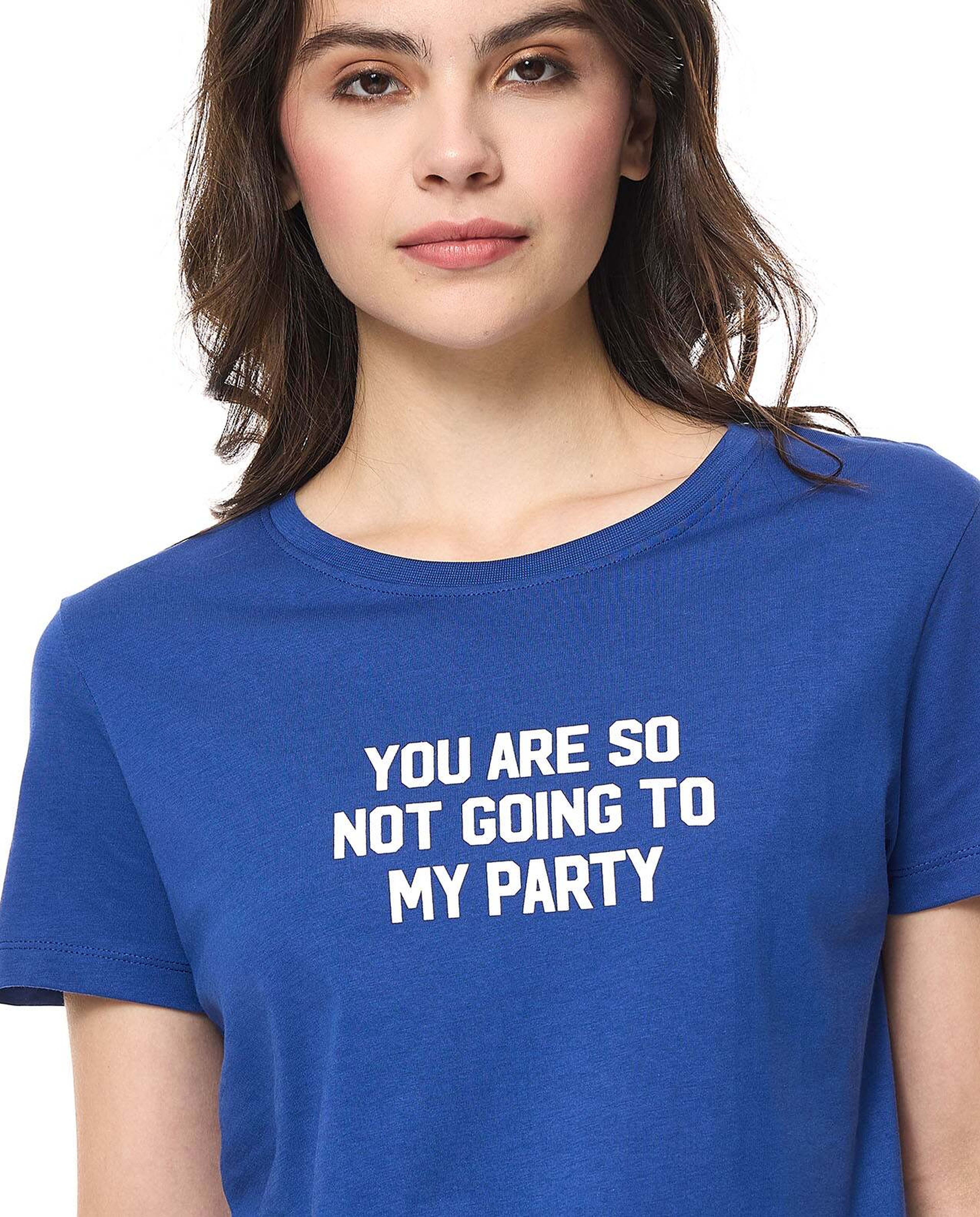 Typography Print T-Shirt With Crew Neck and Short Sleeves