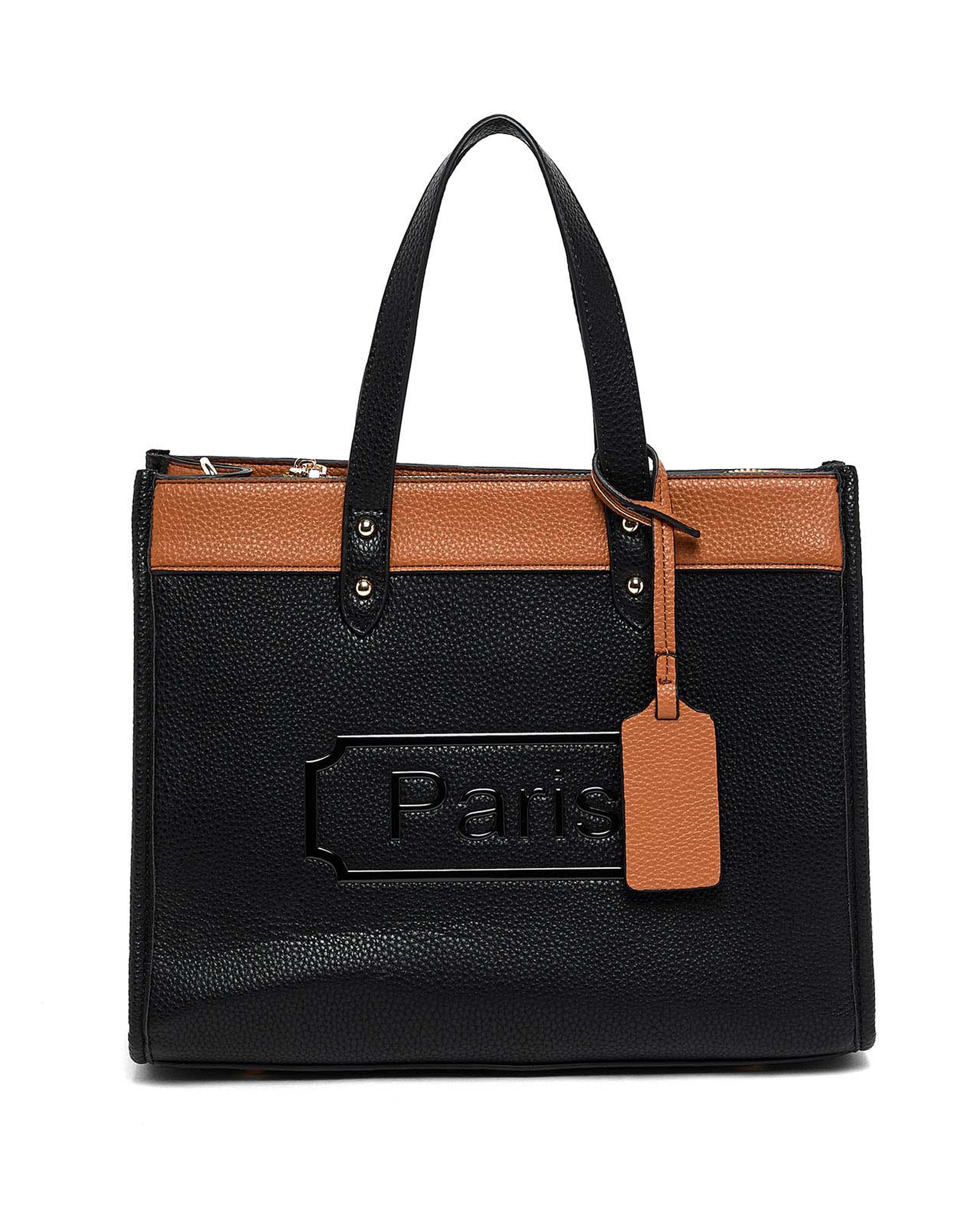 Color Block Tote Bag