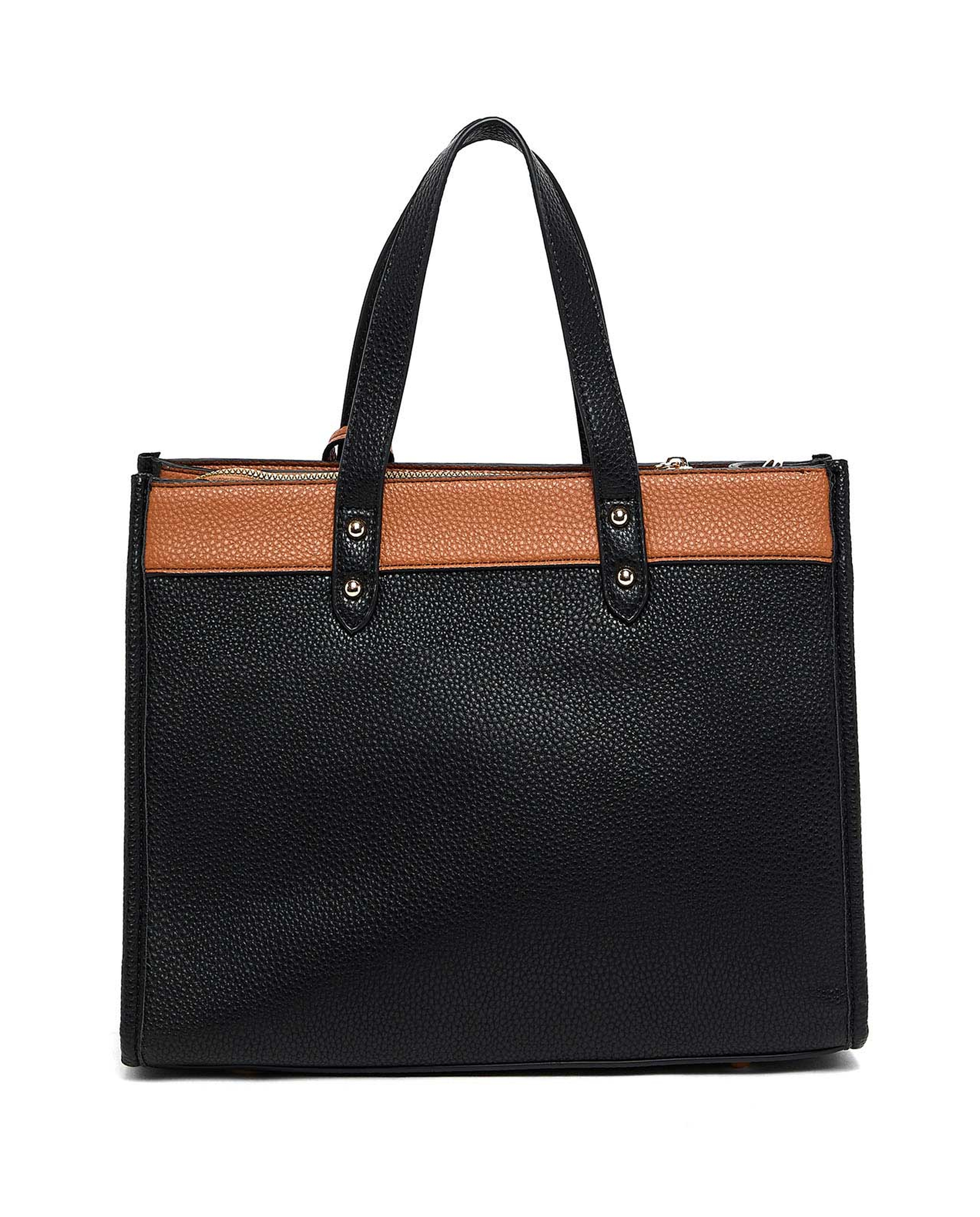 Color Block Tote Bag