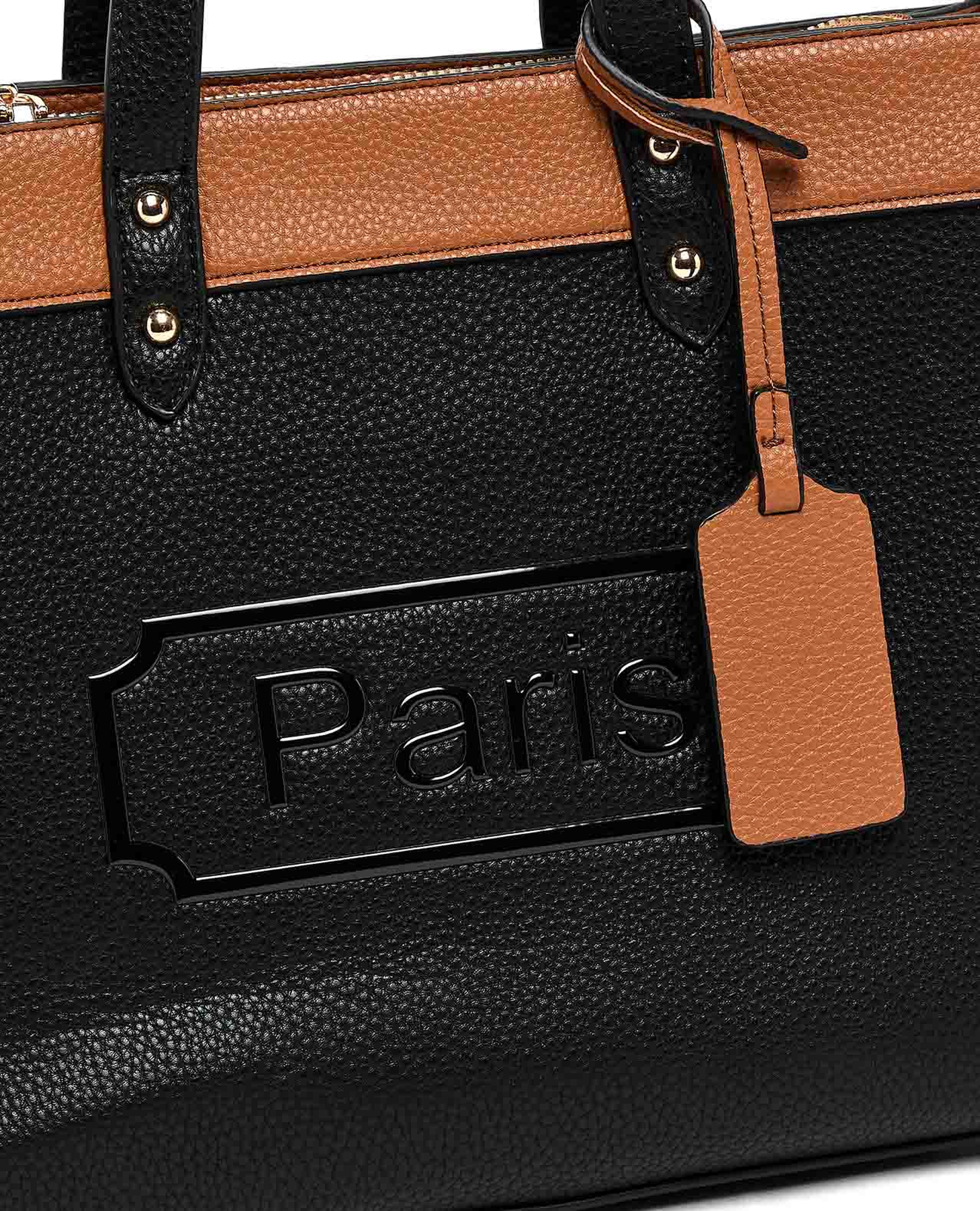 Color Block Tote Bag