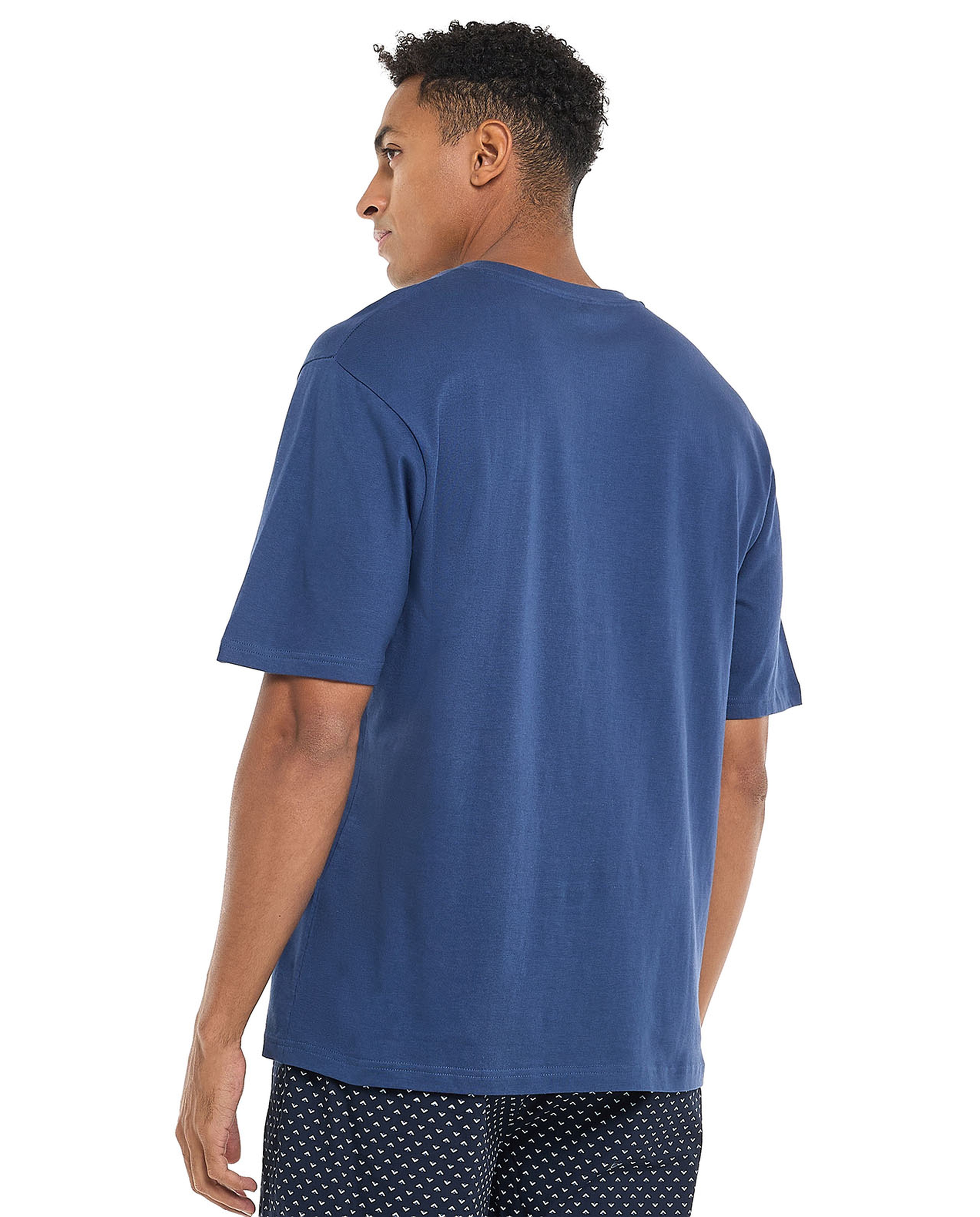 Typography Print T-Shirt with Crew Neck and Short Sleeves