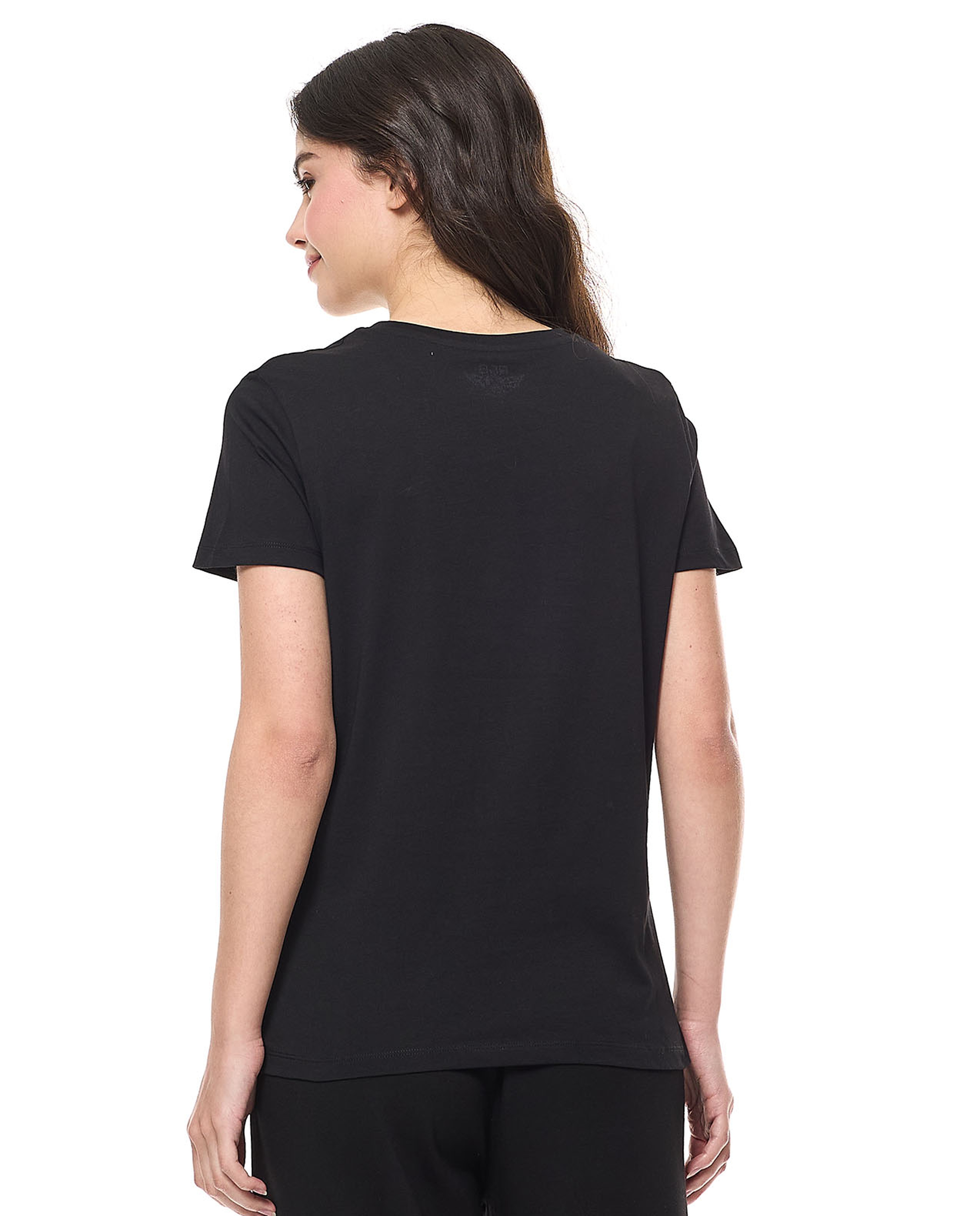 Typography Print T-Shirt With Crew Neck and Short Sleeves