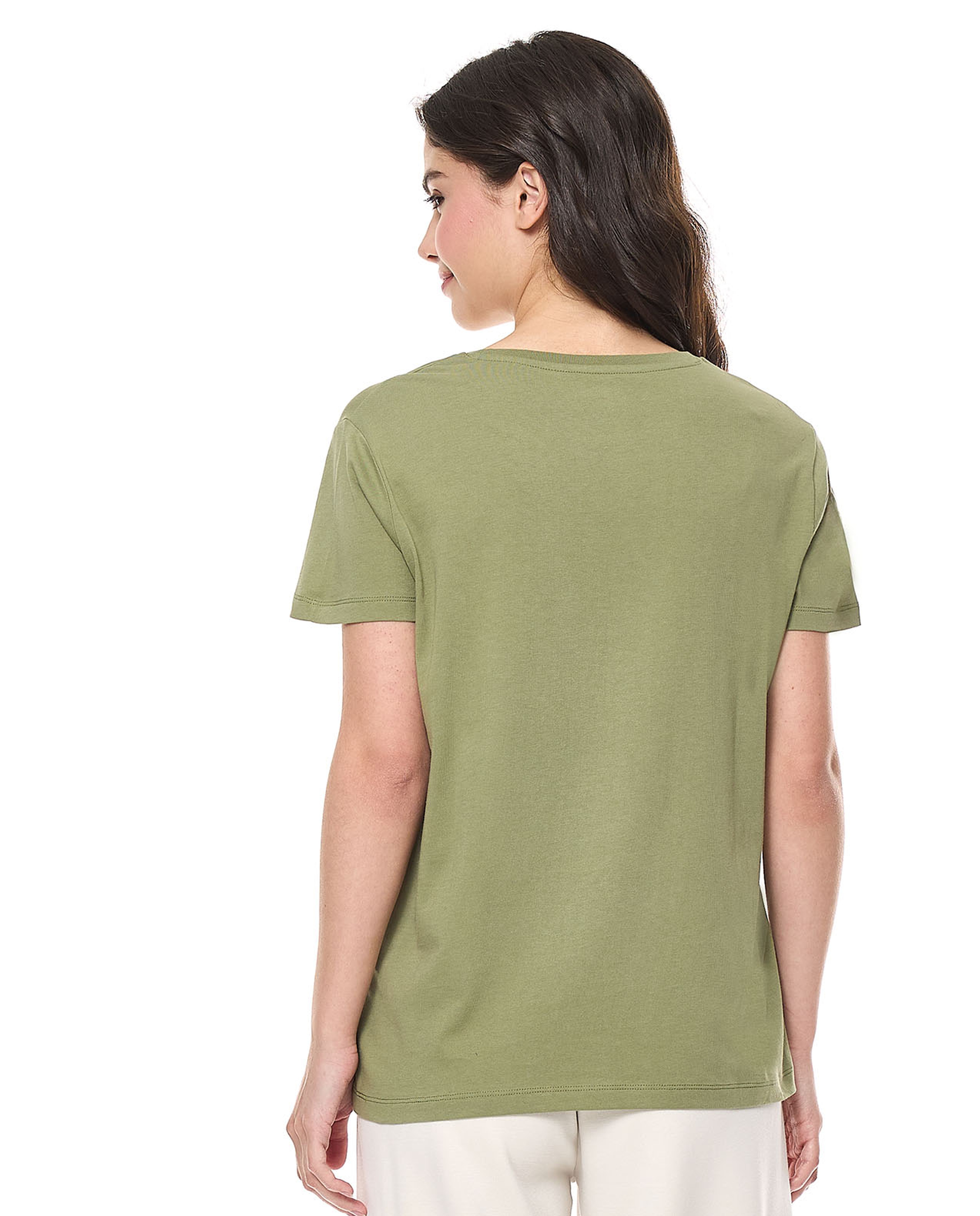 Sequins T-Shirt With Crew Neck and Short Sleeves