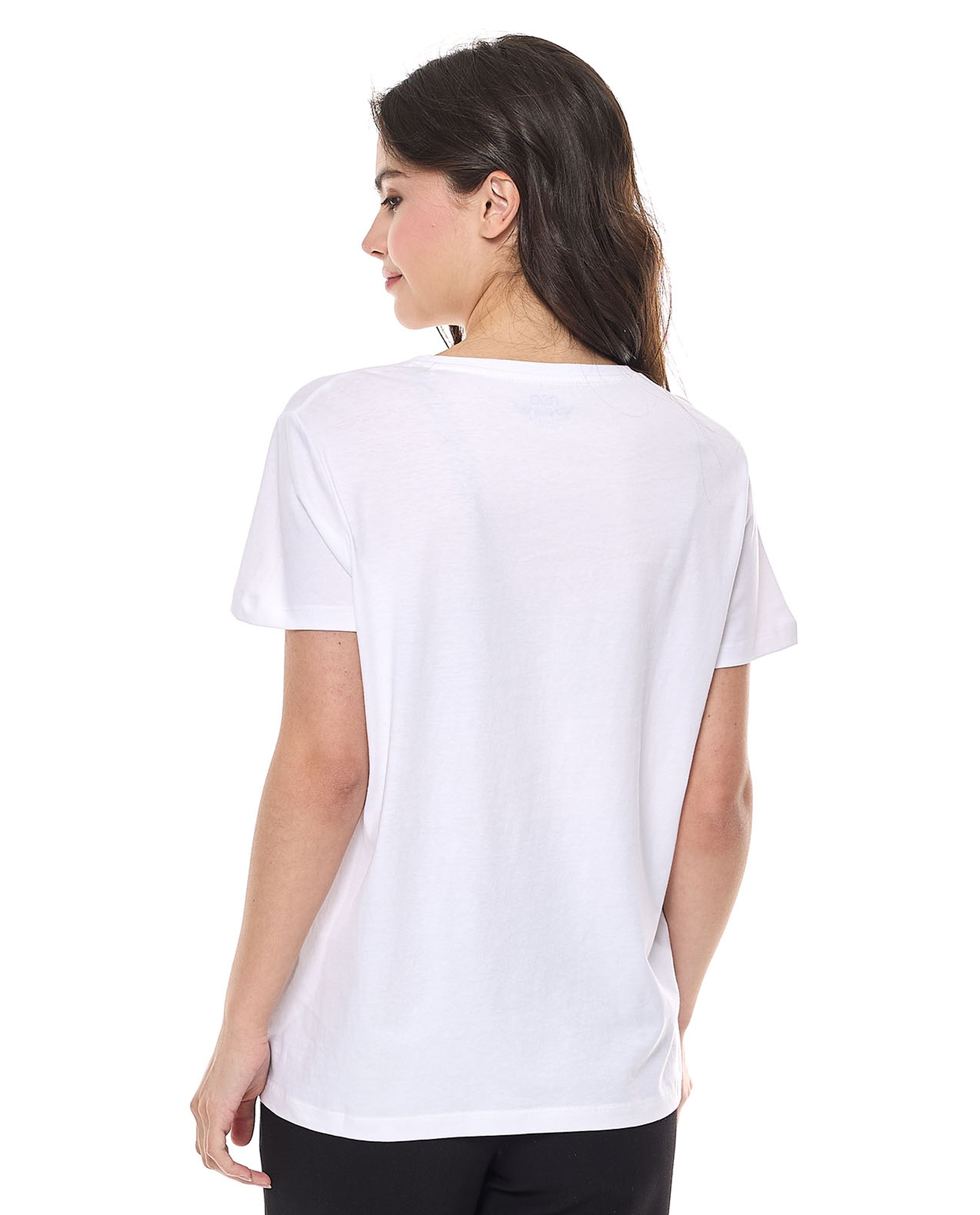 Printed T-Shirt With Crew Neck and Short Sleeves