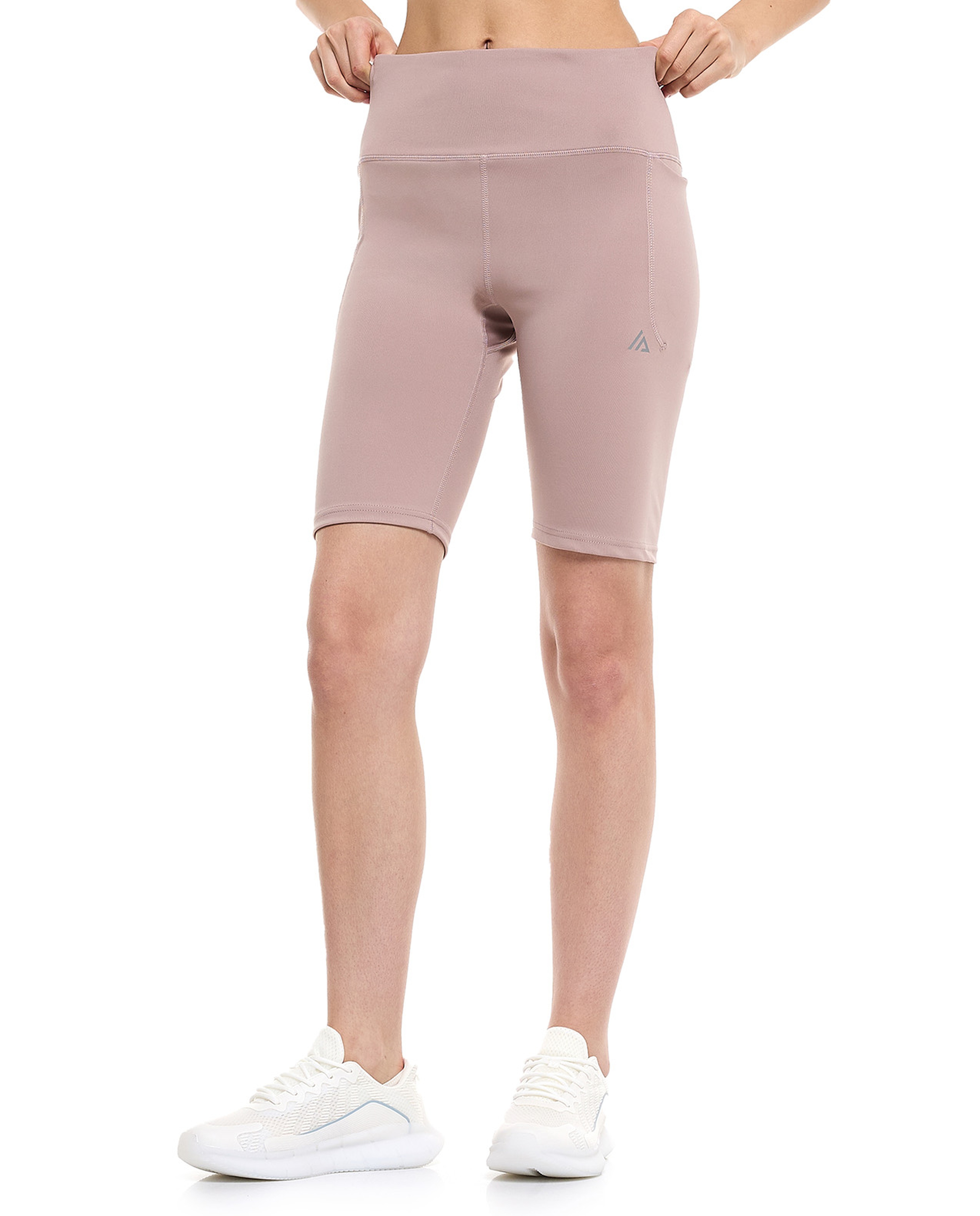 Utility Biker Shorts with Elastic Waist