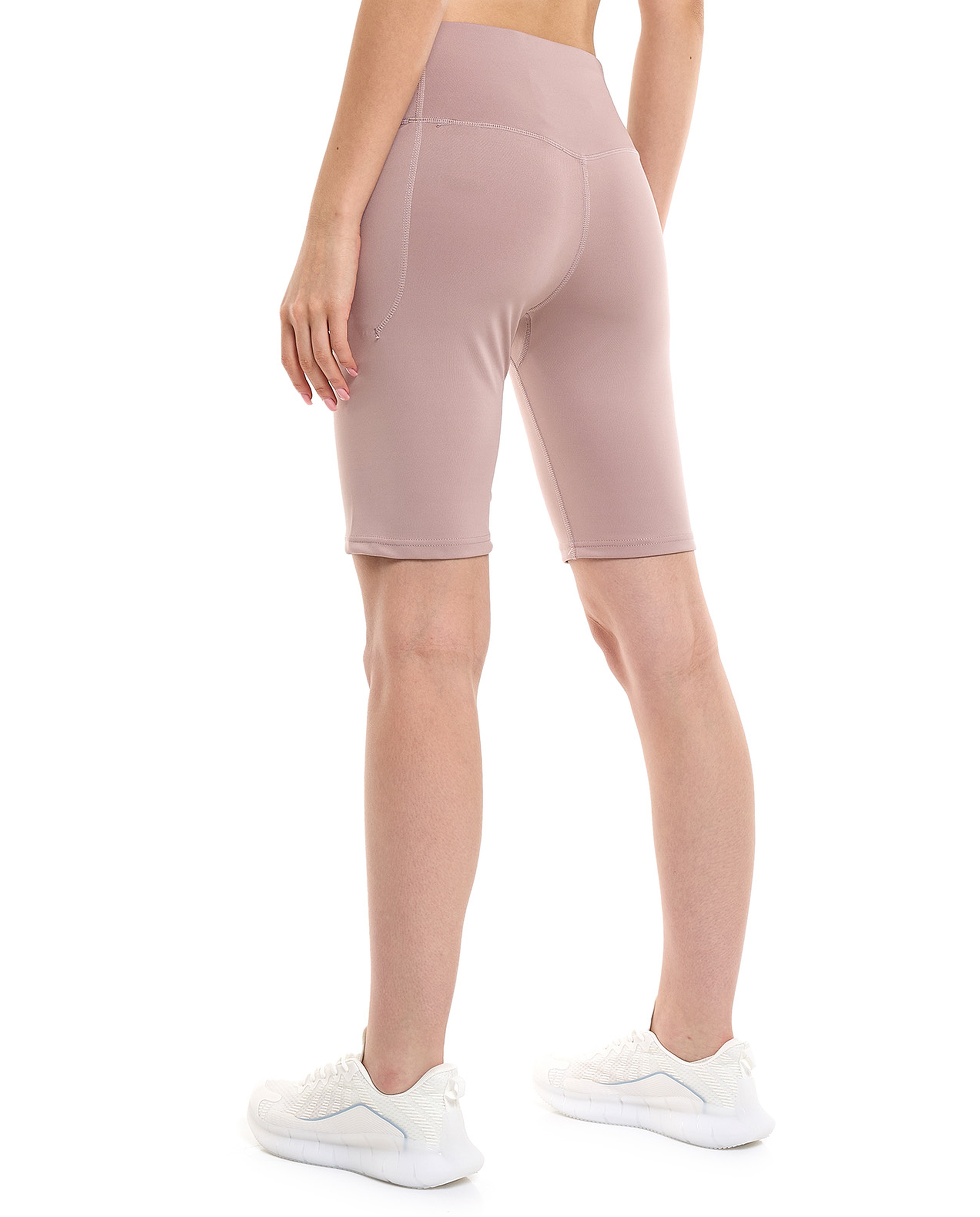 Utility Biker Shorts with Elastic Waist