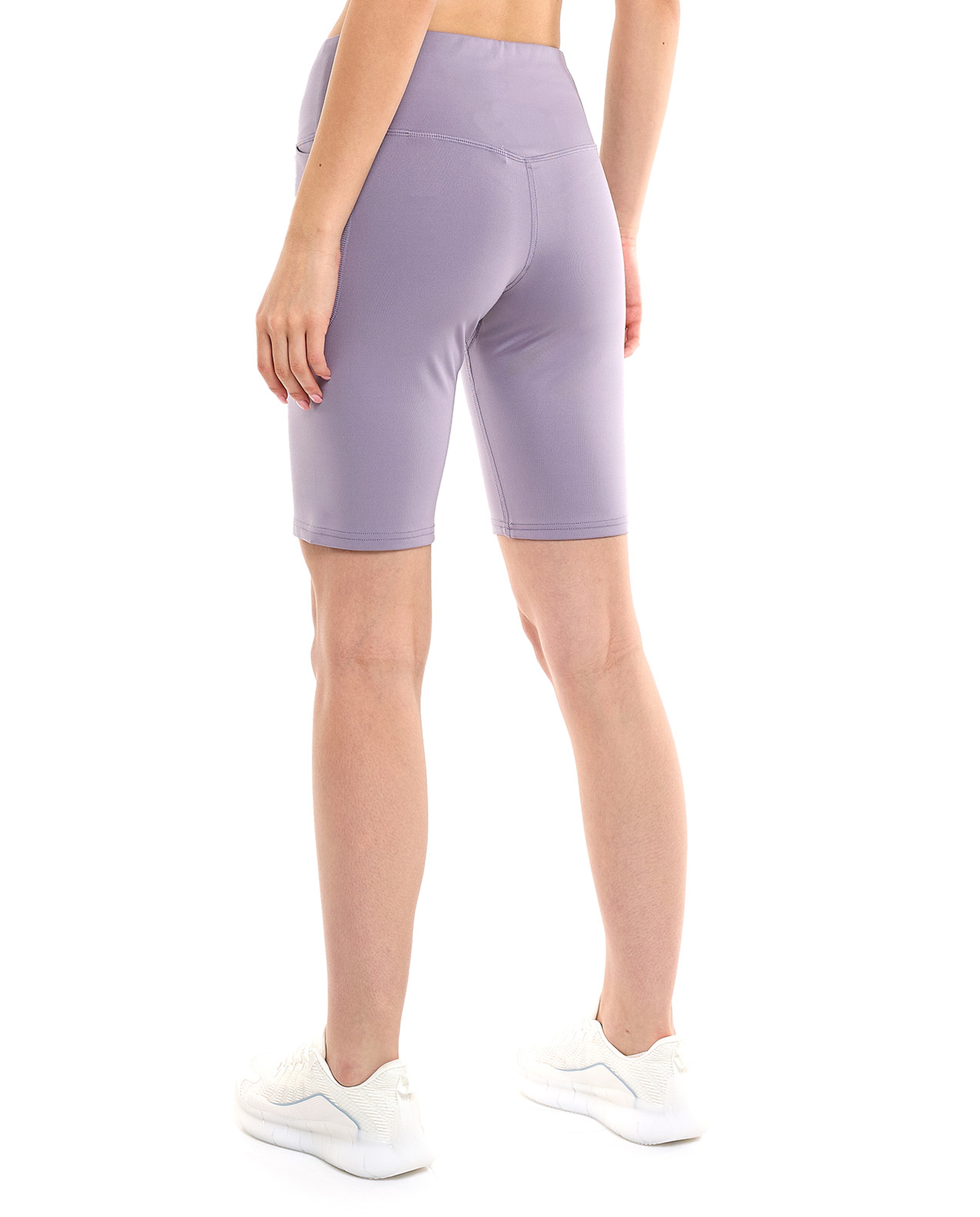 Utility Biker Shorts with Elastic Waist