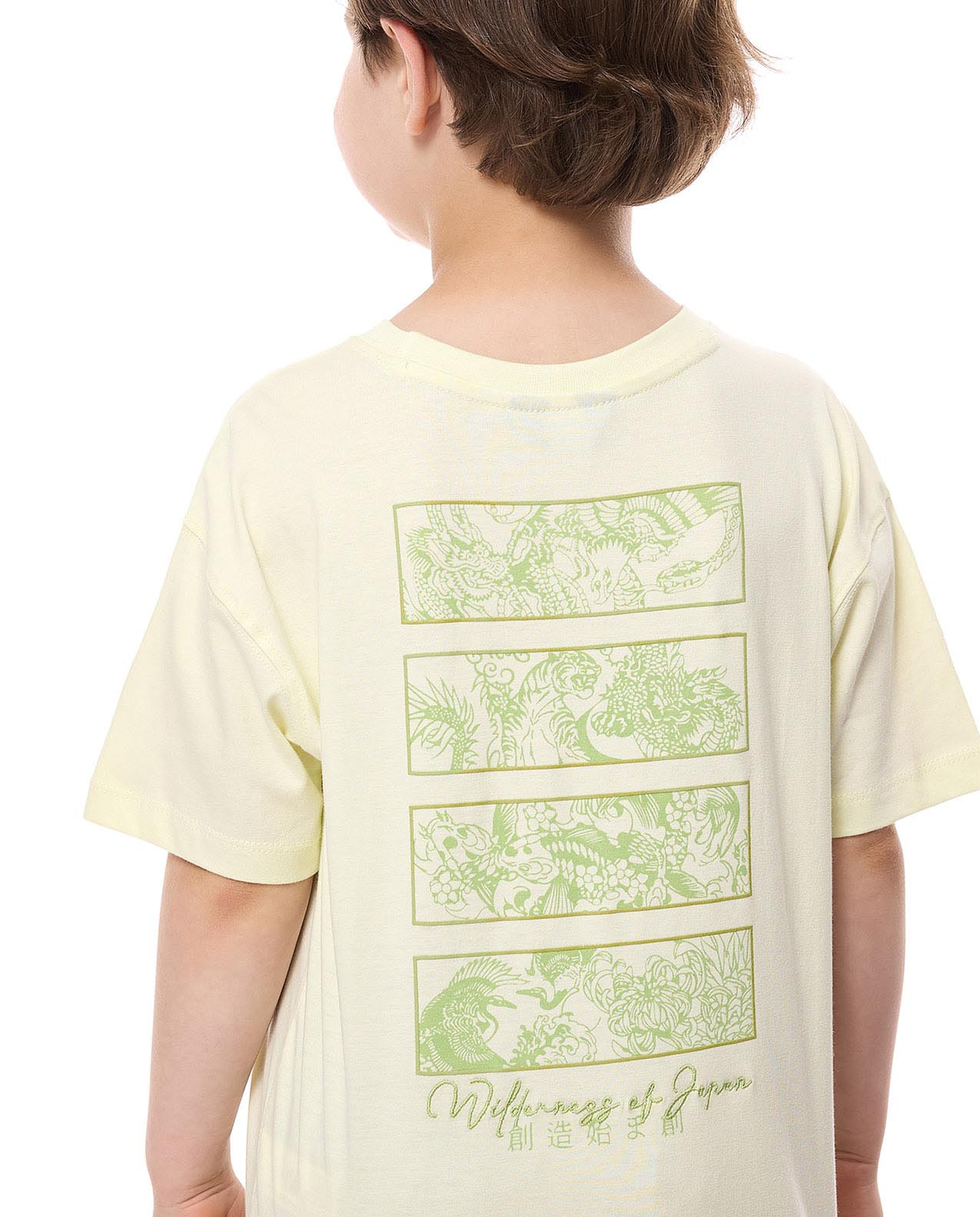 Printed T-Shirt and Denim Shorts Set