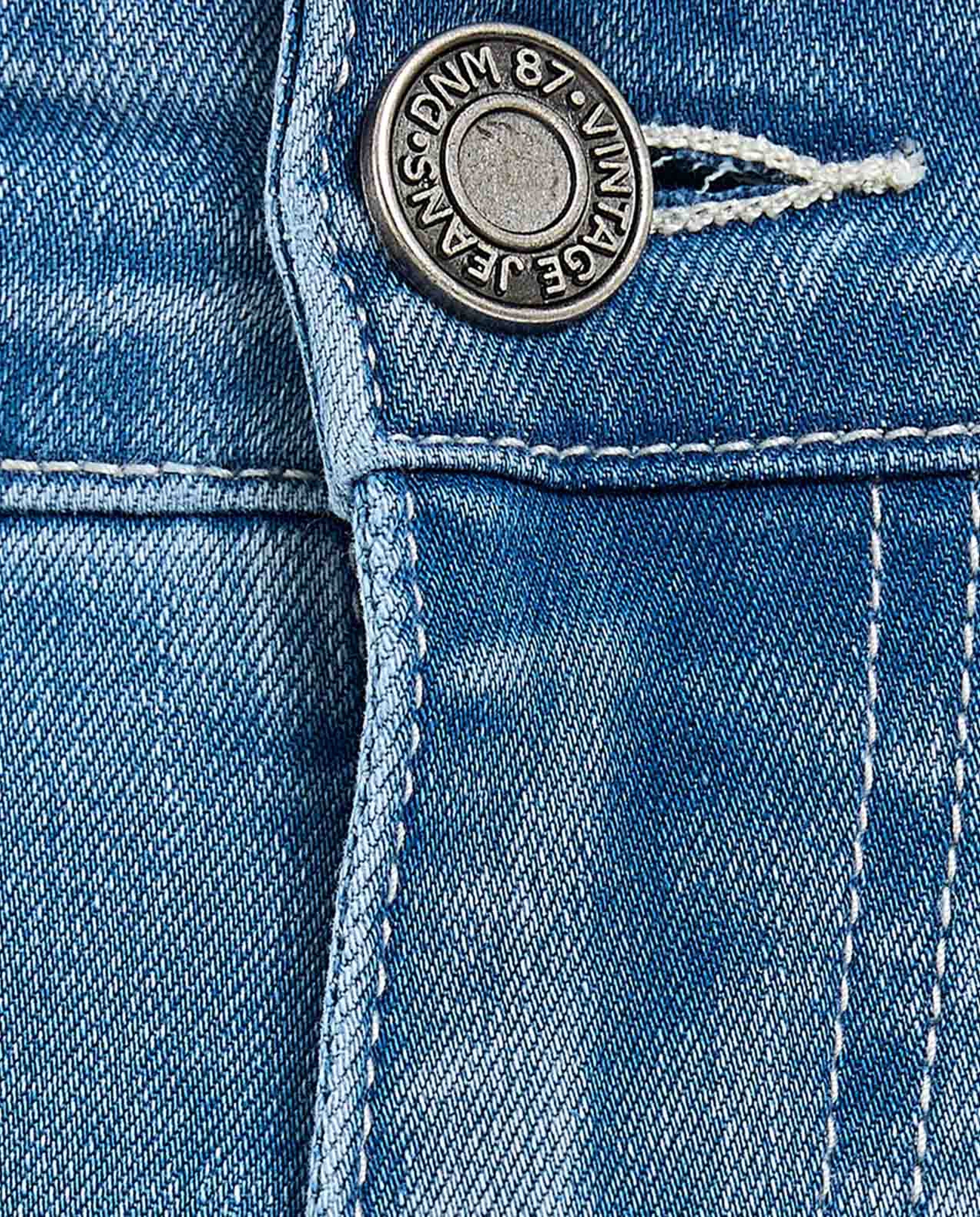 Faded Slim Fit Jeans with Button Closure