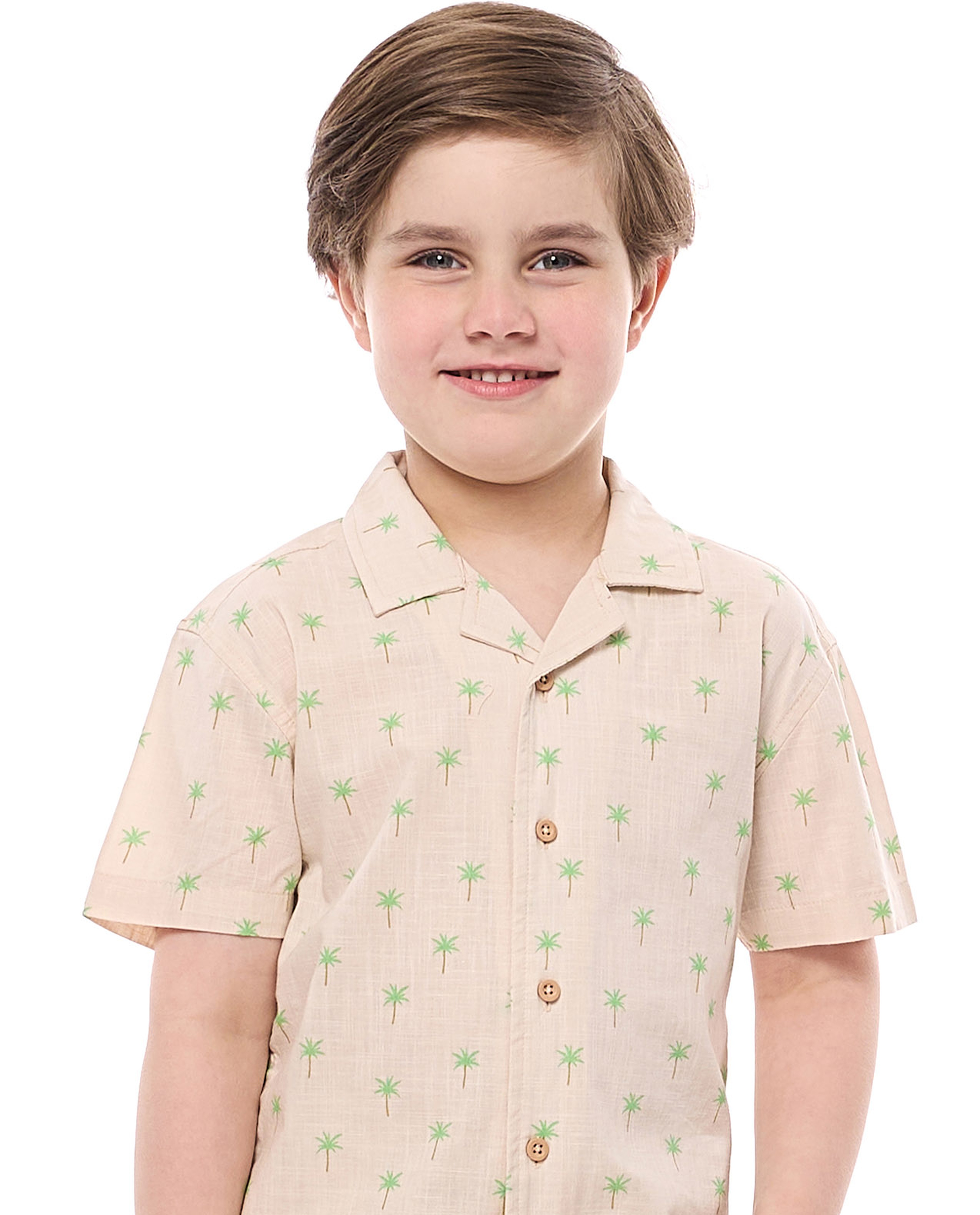 Printed Shirt and Shorts Set