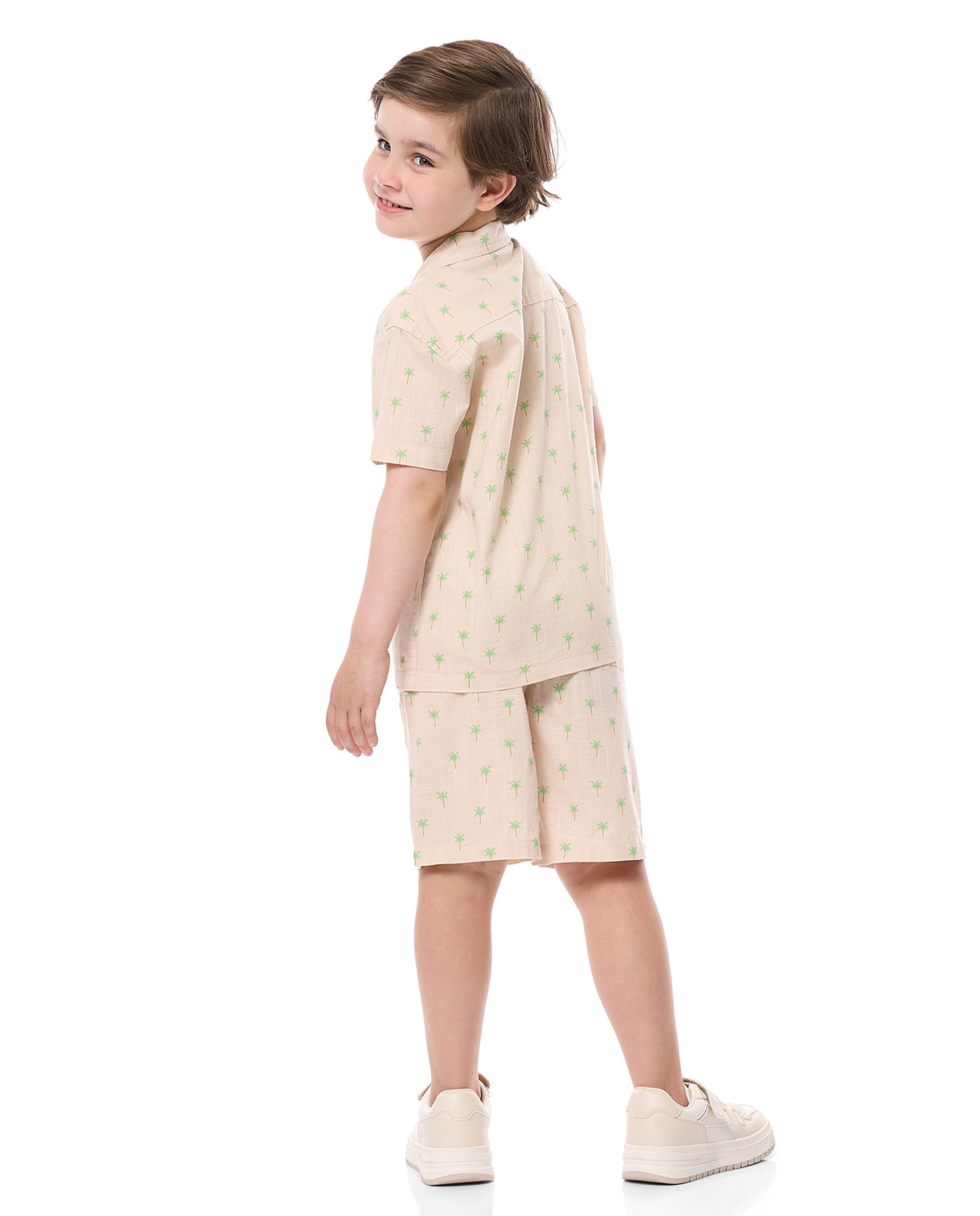 Printed Shirt and Shorts Set