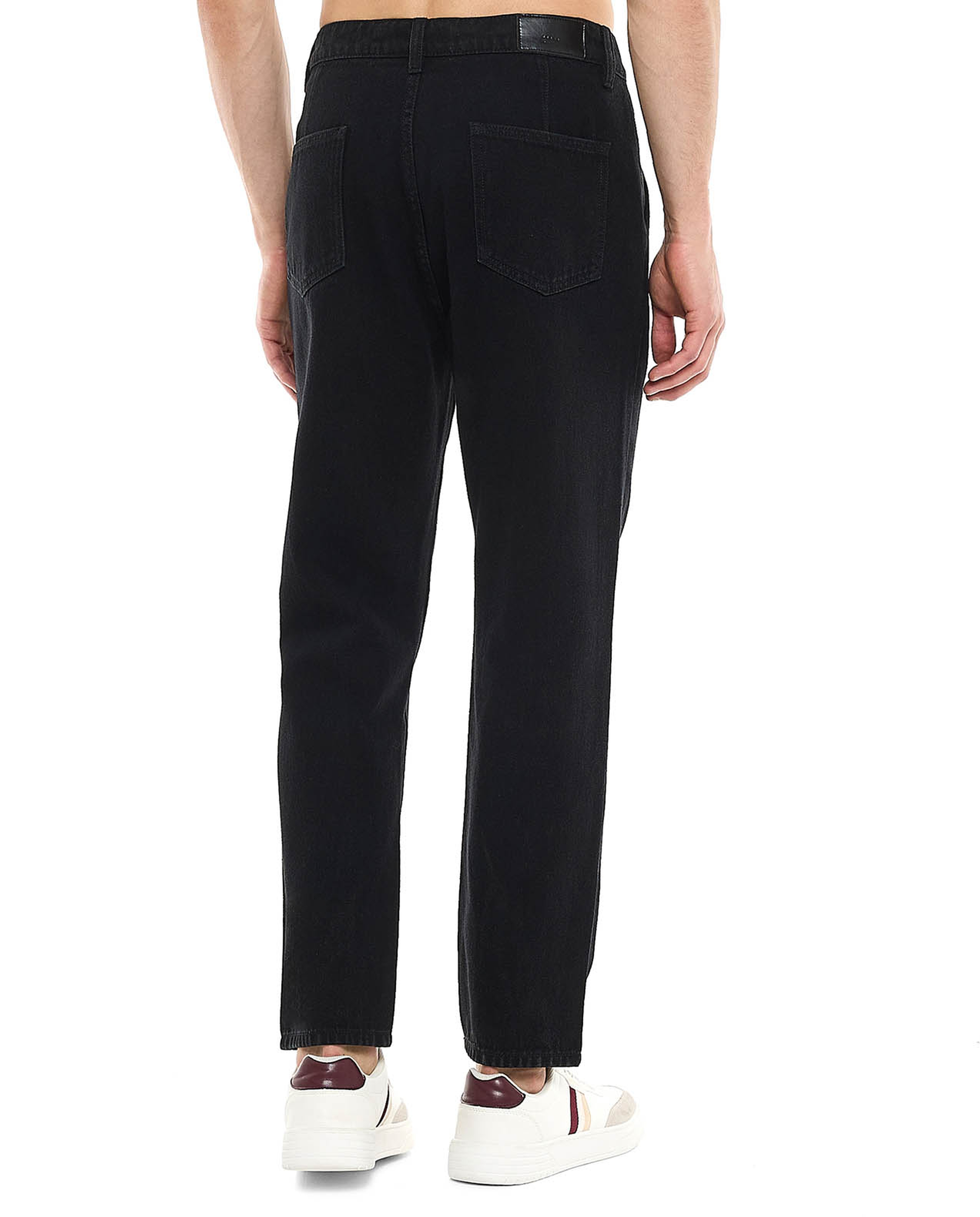 Solid Tapered Fit Jeans with Button Closure