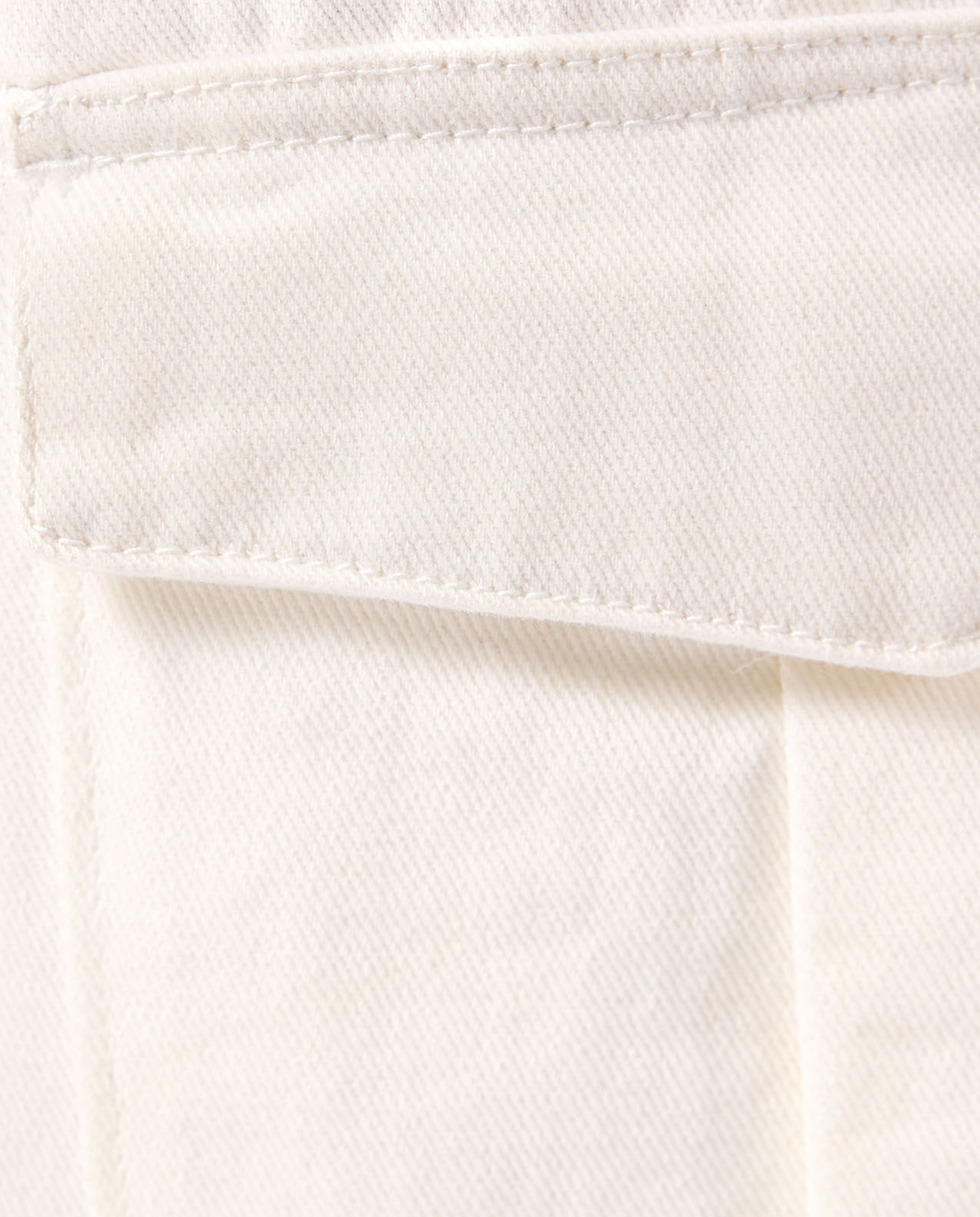 Solid Wide Leg Cargo Jeans with Button Closure