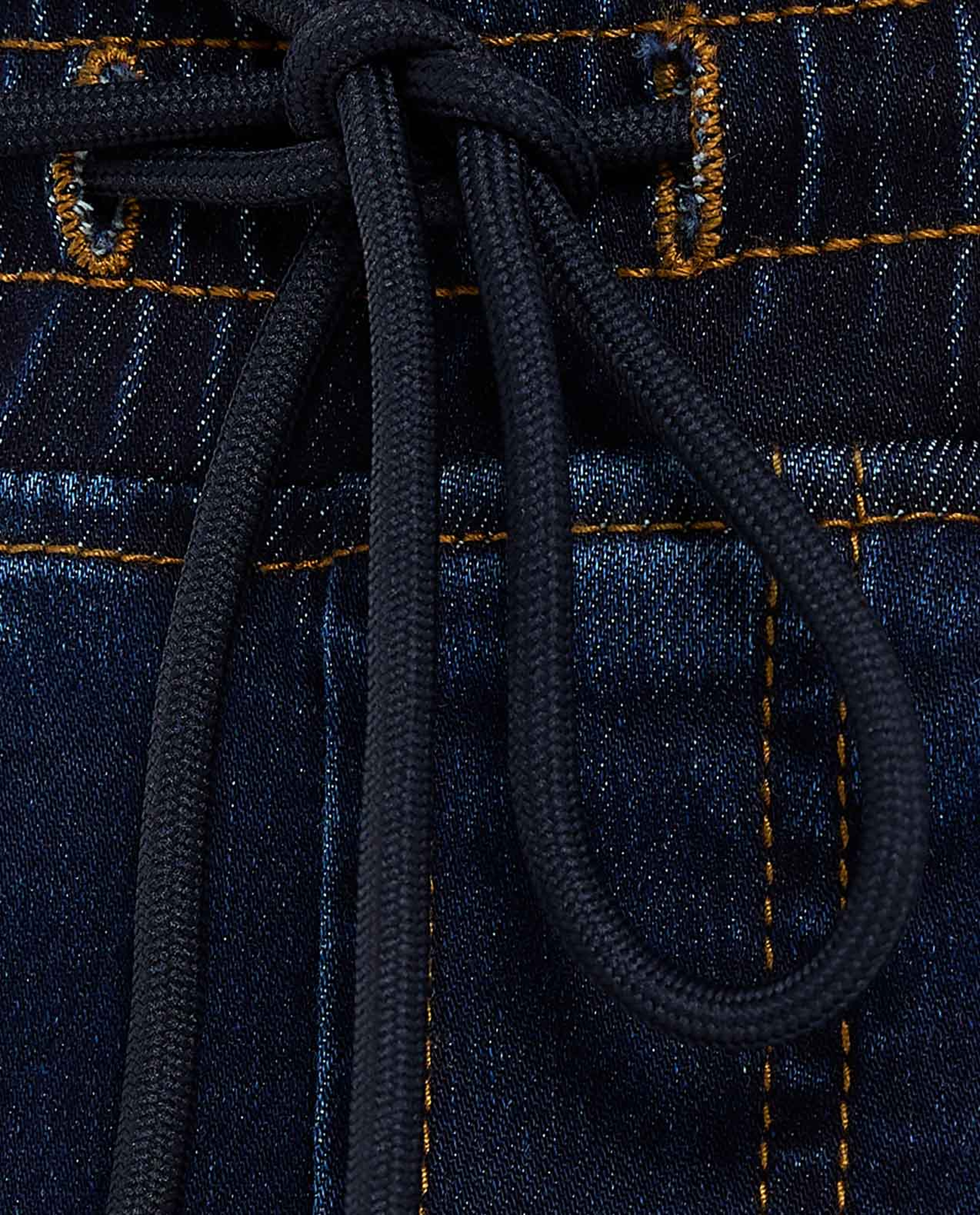 Faded Jogger Jeans with Drawstring Waist