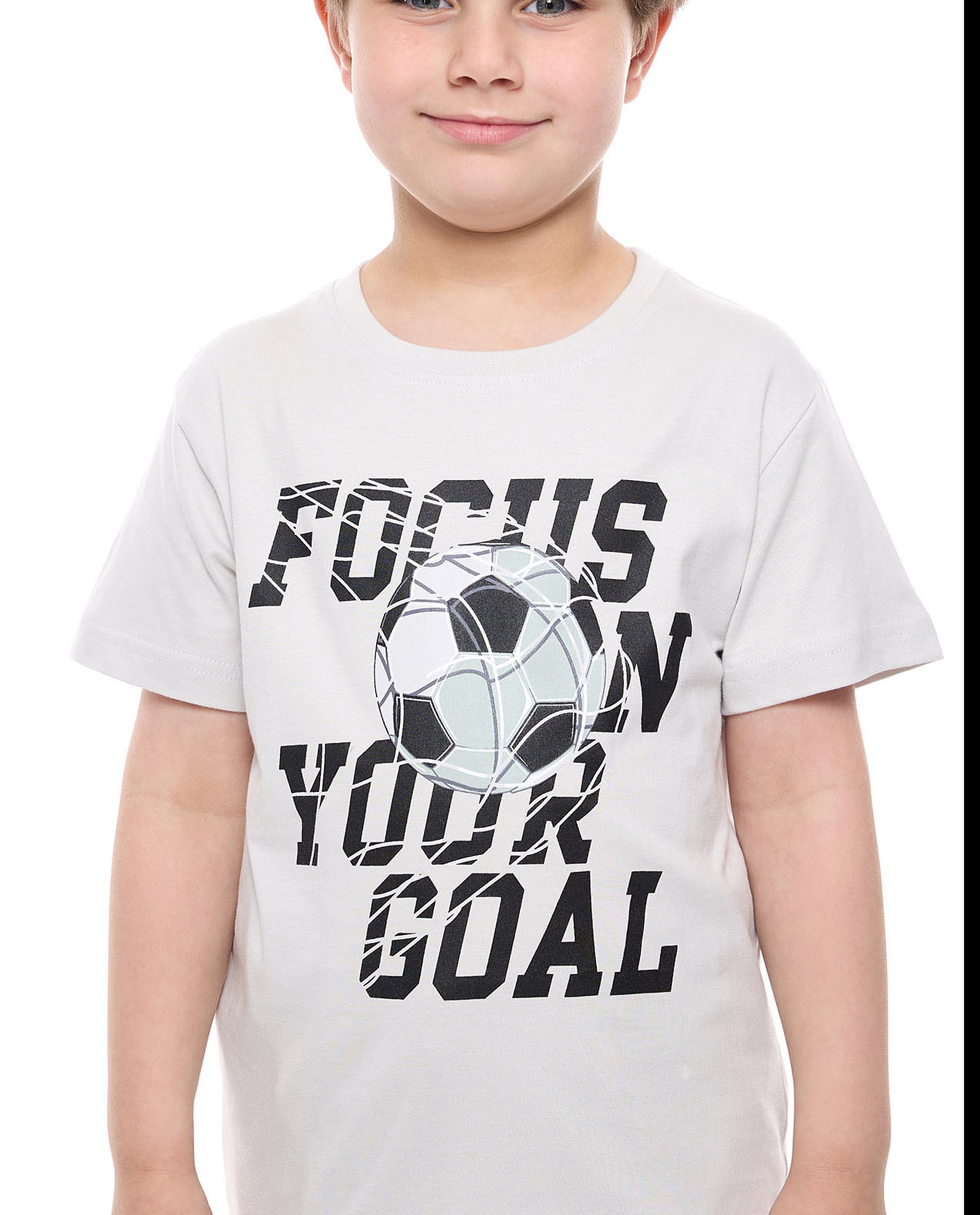 Printed T-Shirt with Crew Neck and Short Sleeves