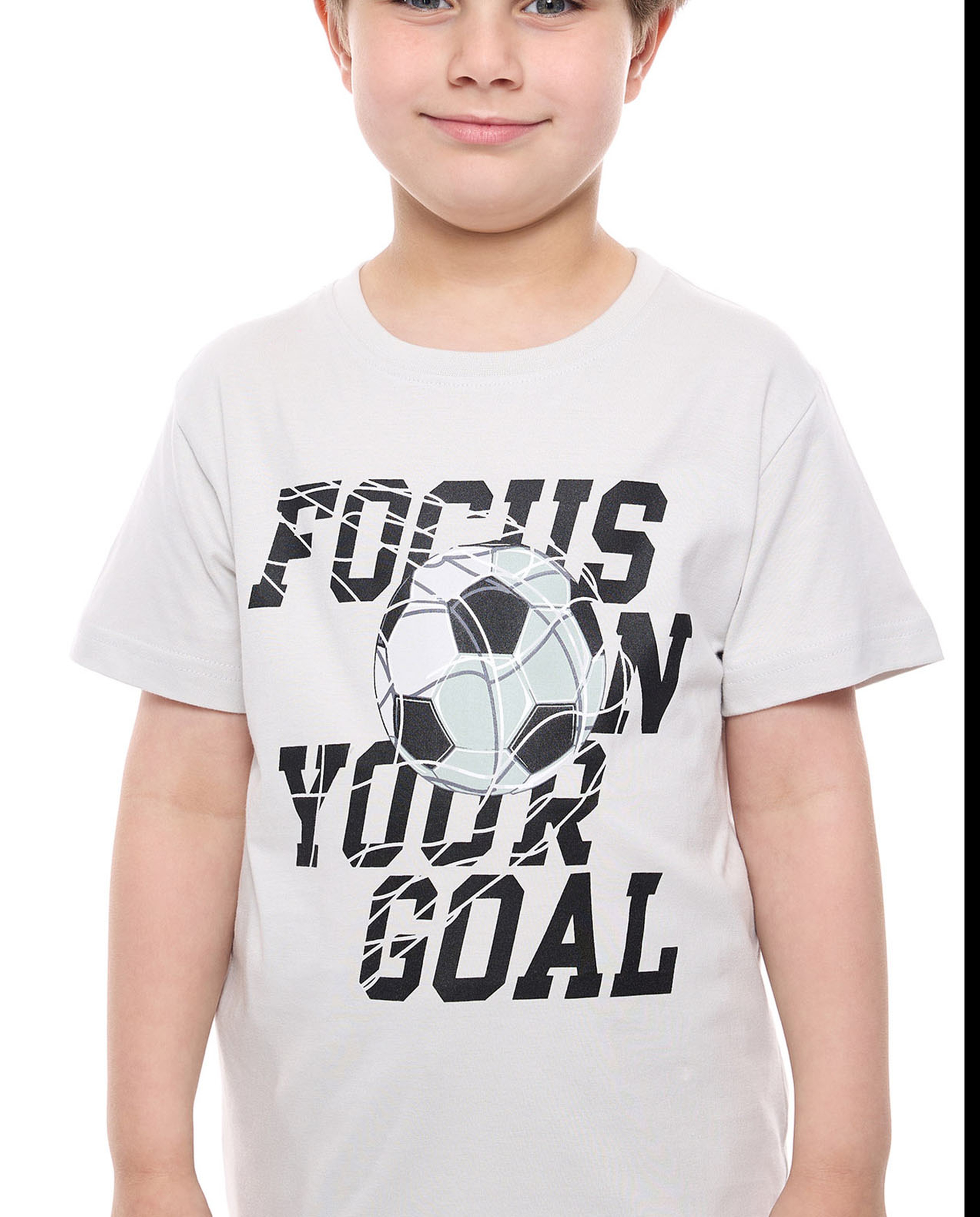 Printed T-Shirt with Crew Neck and Short Sleeves