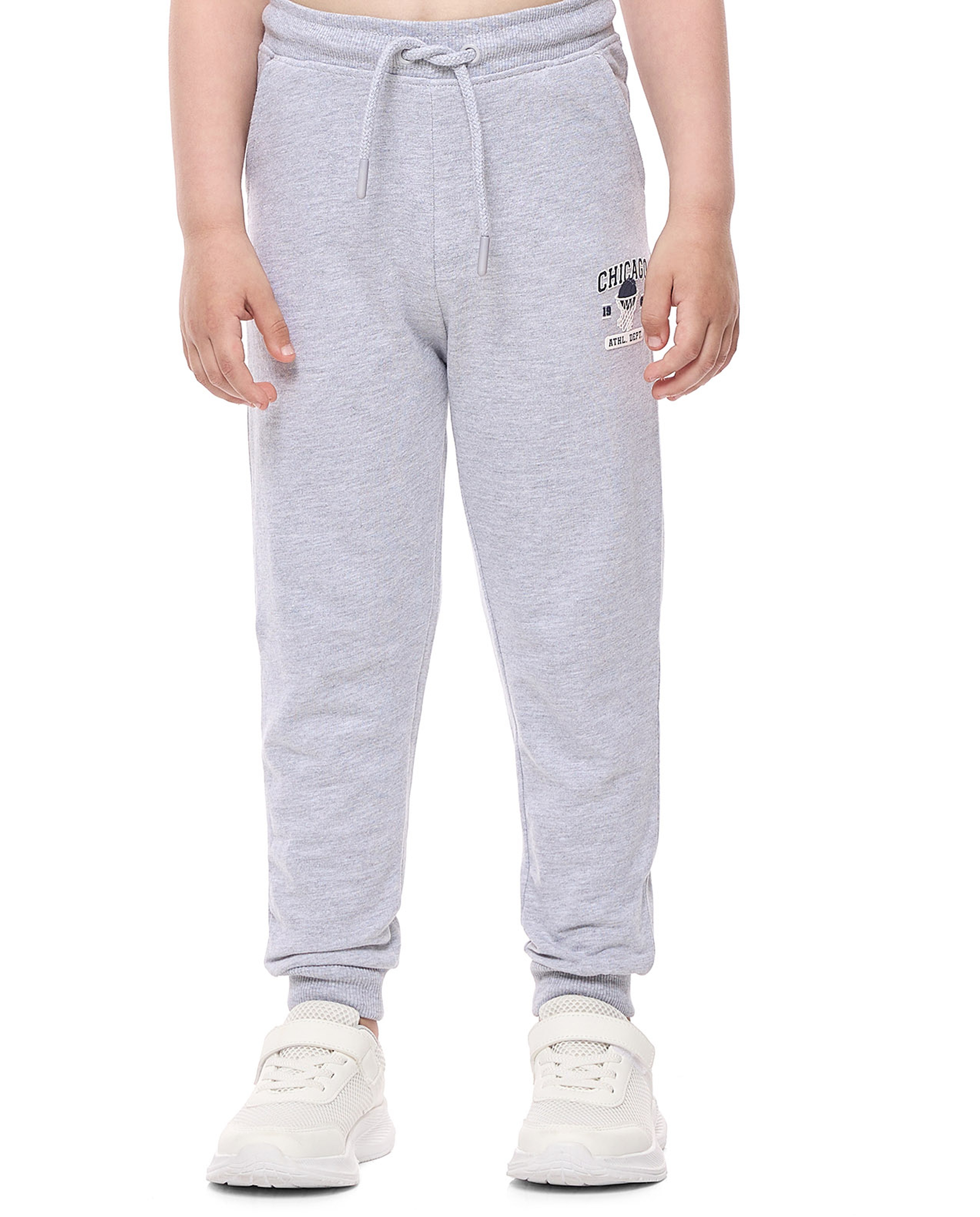 Printed Joggers with Drawstring Waist