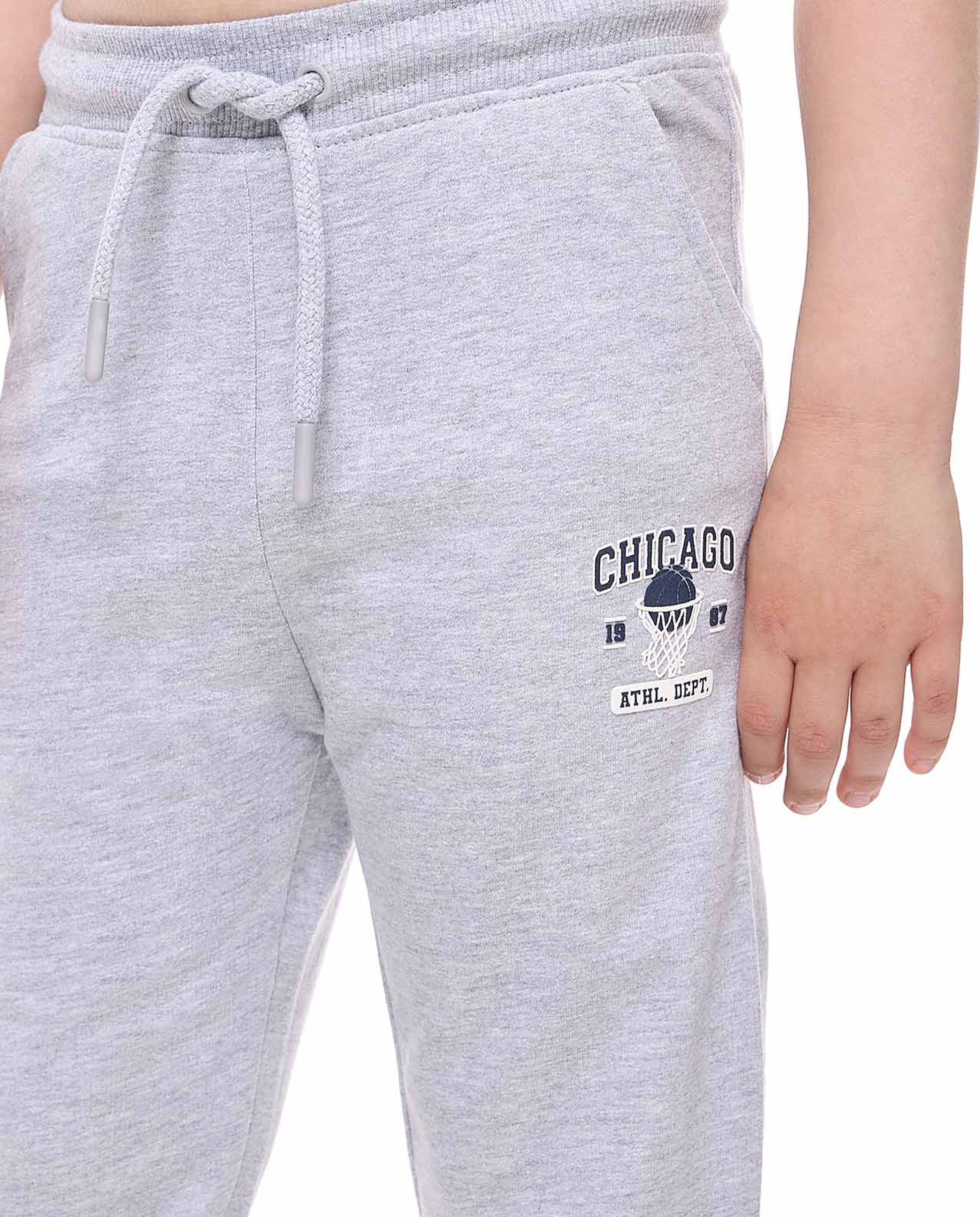 Printed Joggers with Drawstring Waist