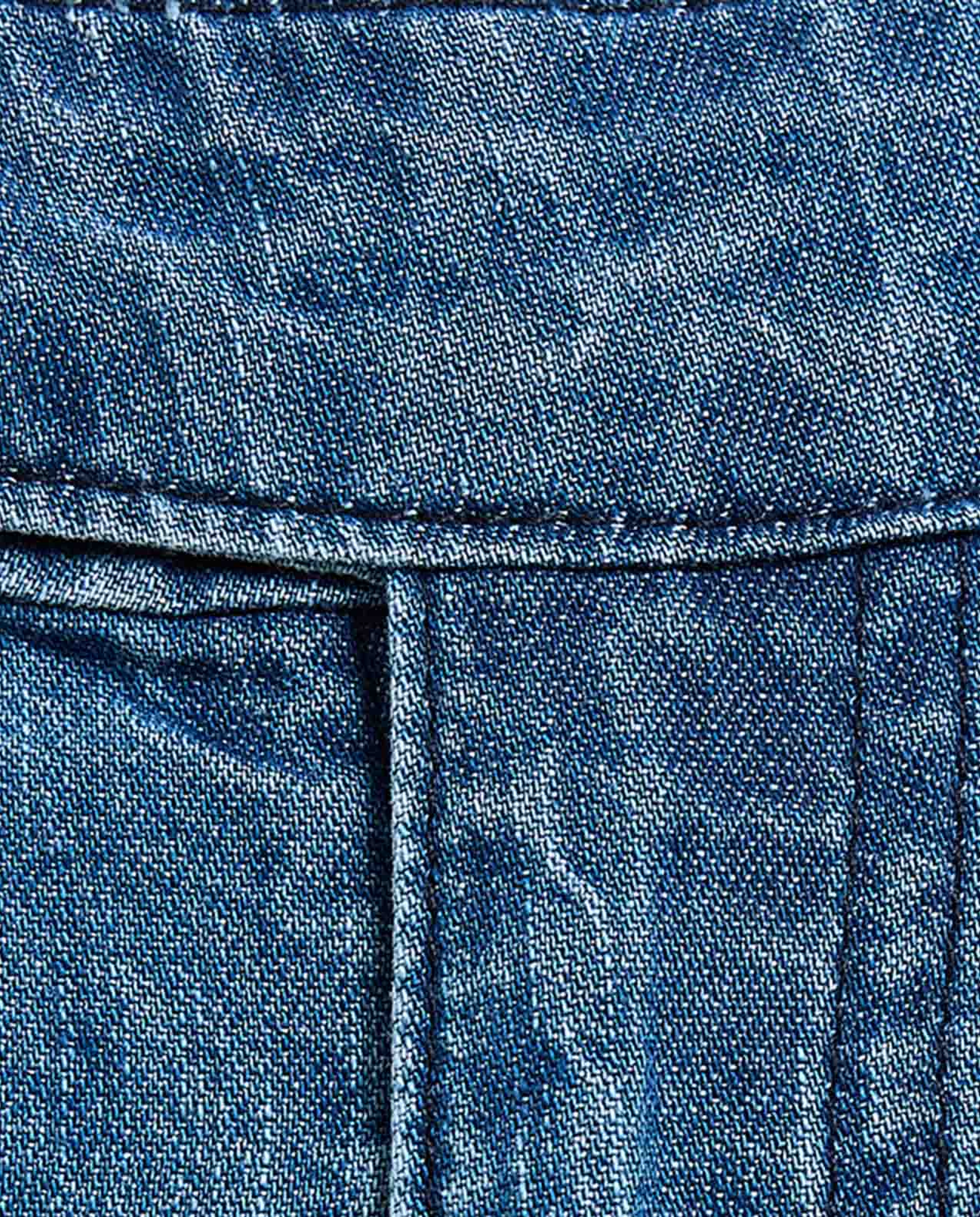 Washed Wide Leg Jeans with Button Closure