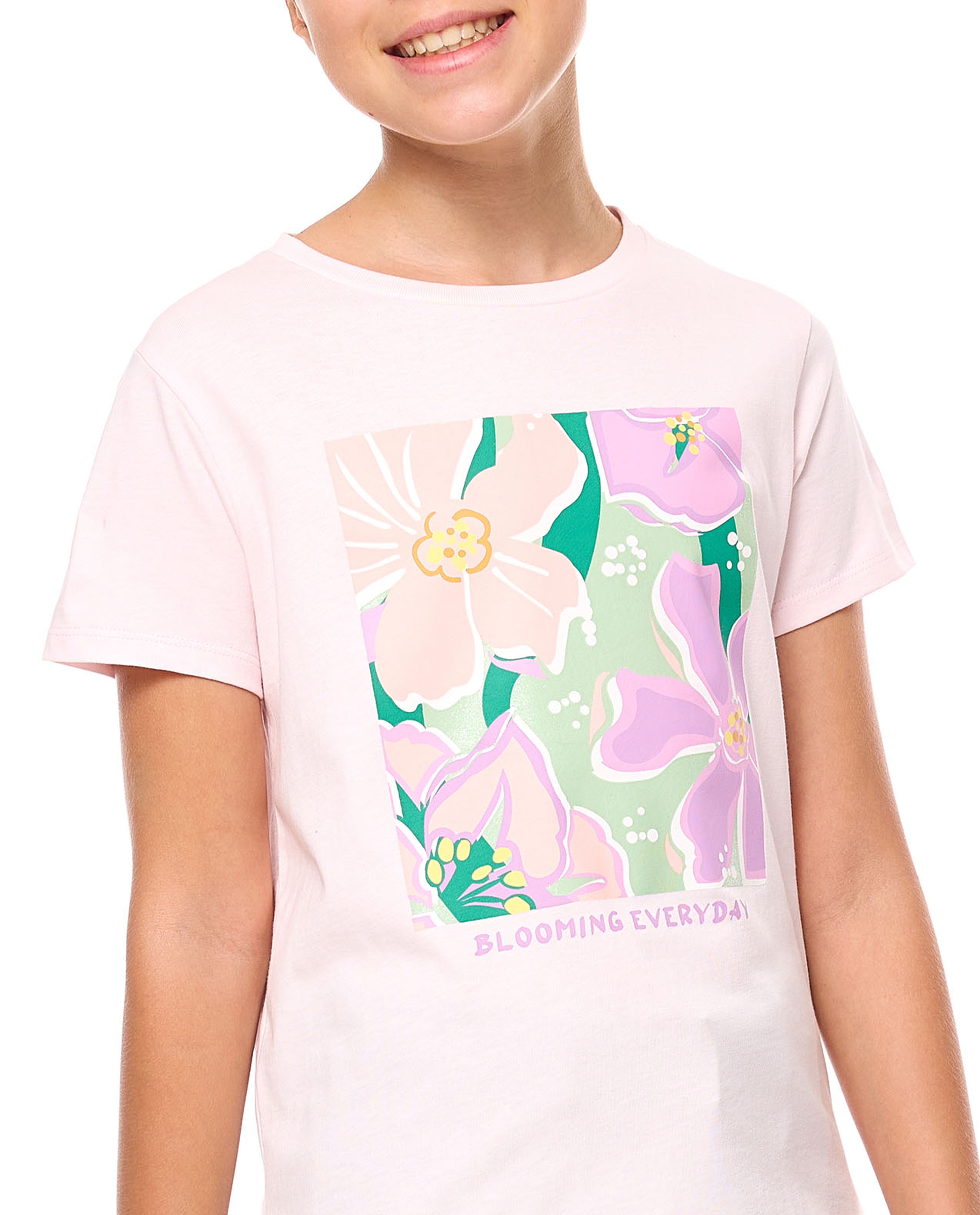 Printed T-Shirt with Crew Neck and Short Sleeves