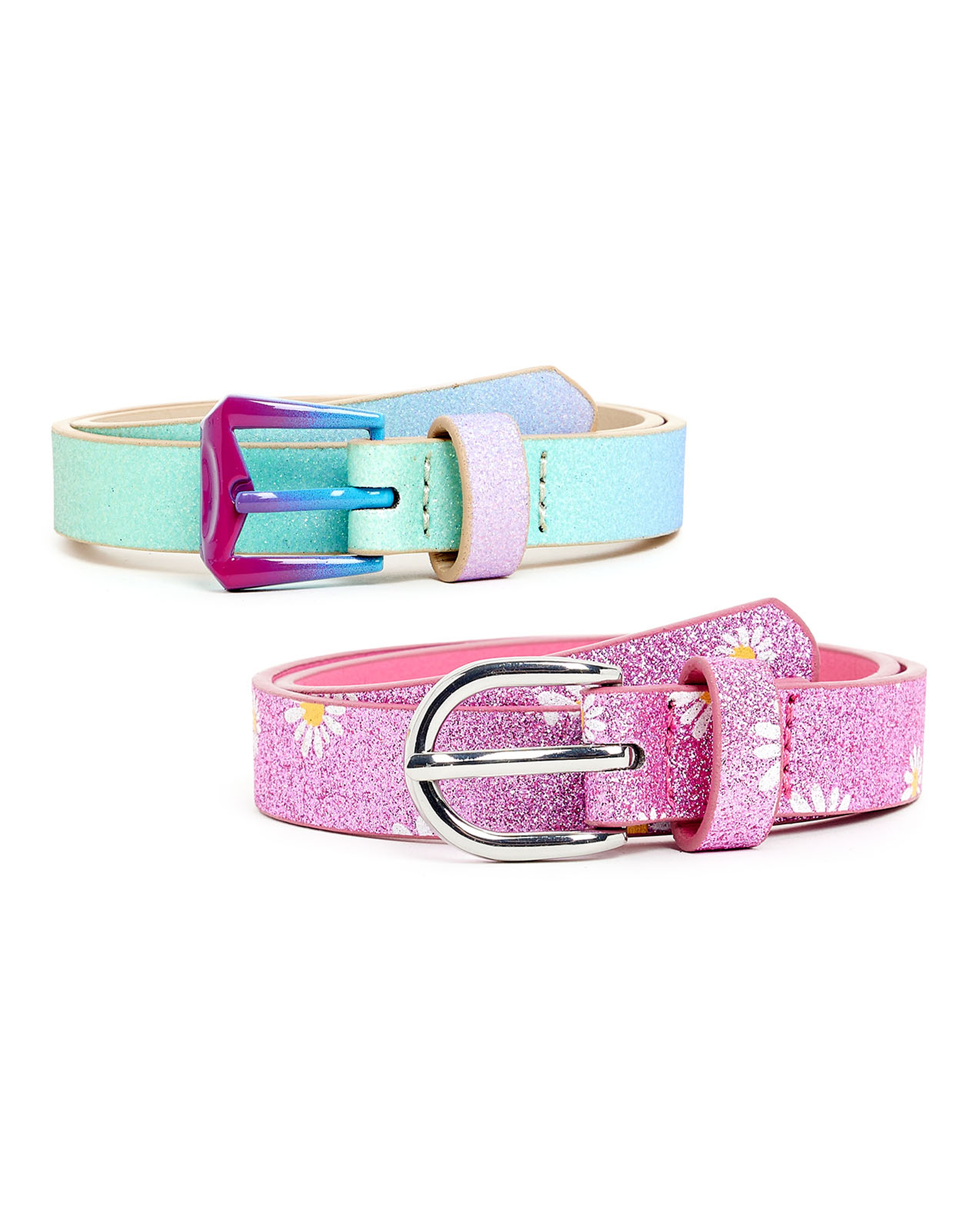 2 Pack Glittered Belts
