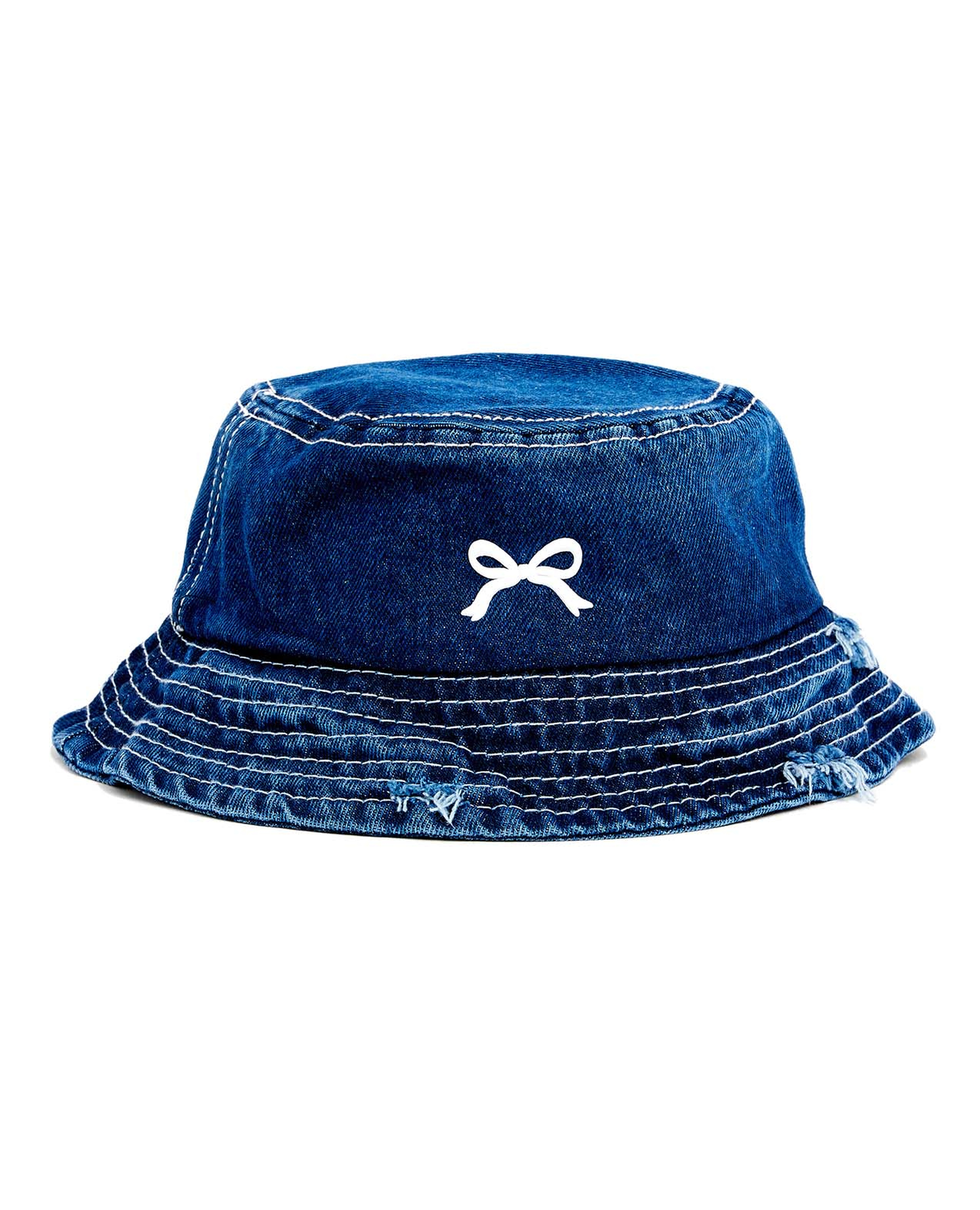 Printed Denim Bucket Hat