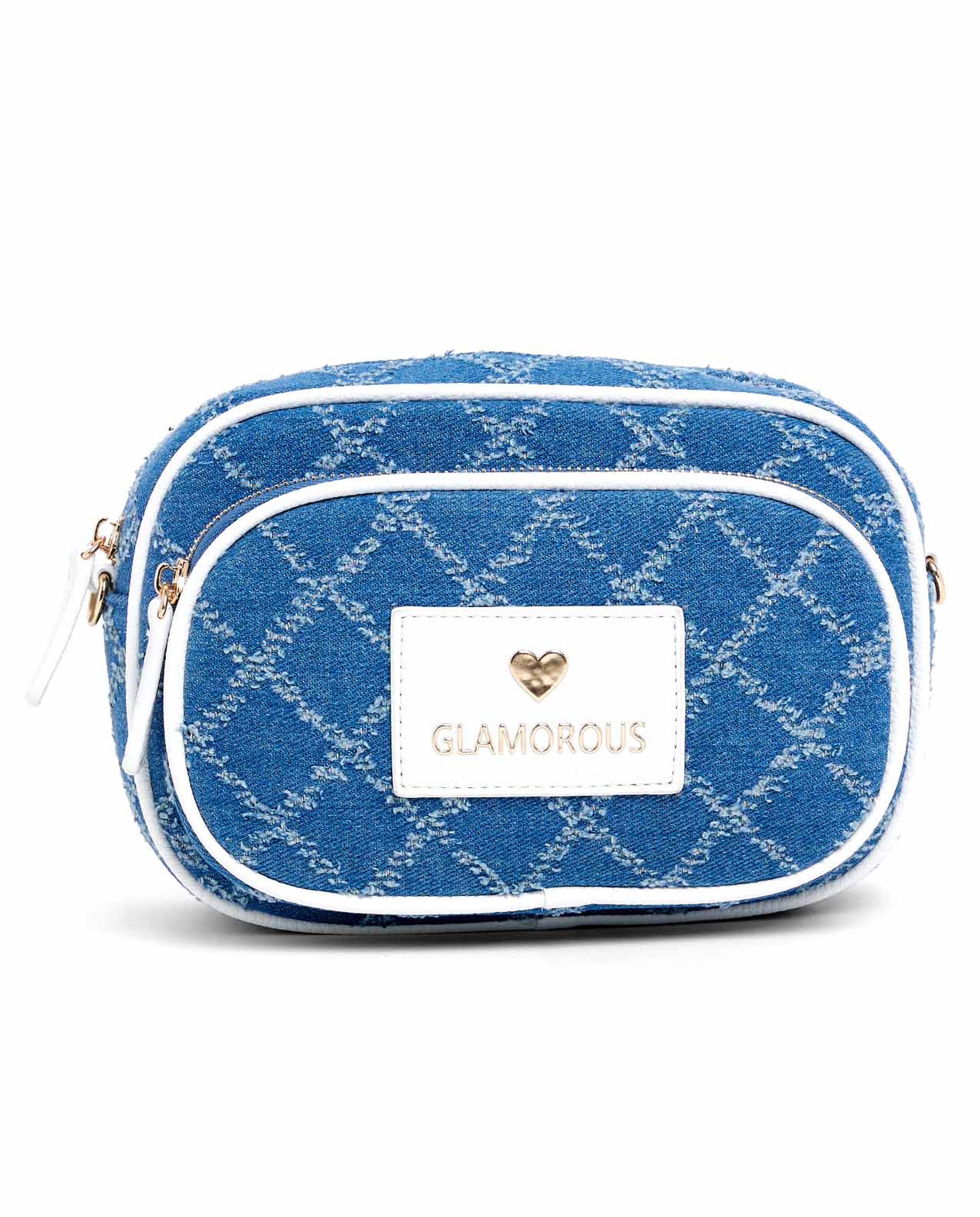 Distressed Denim Crossbody Bag