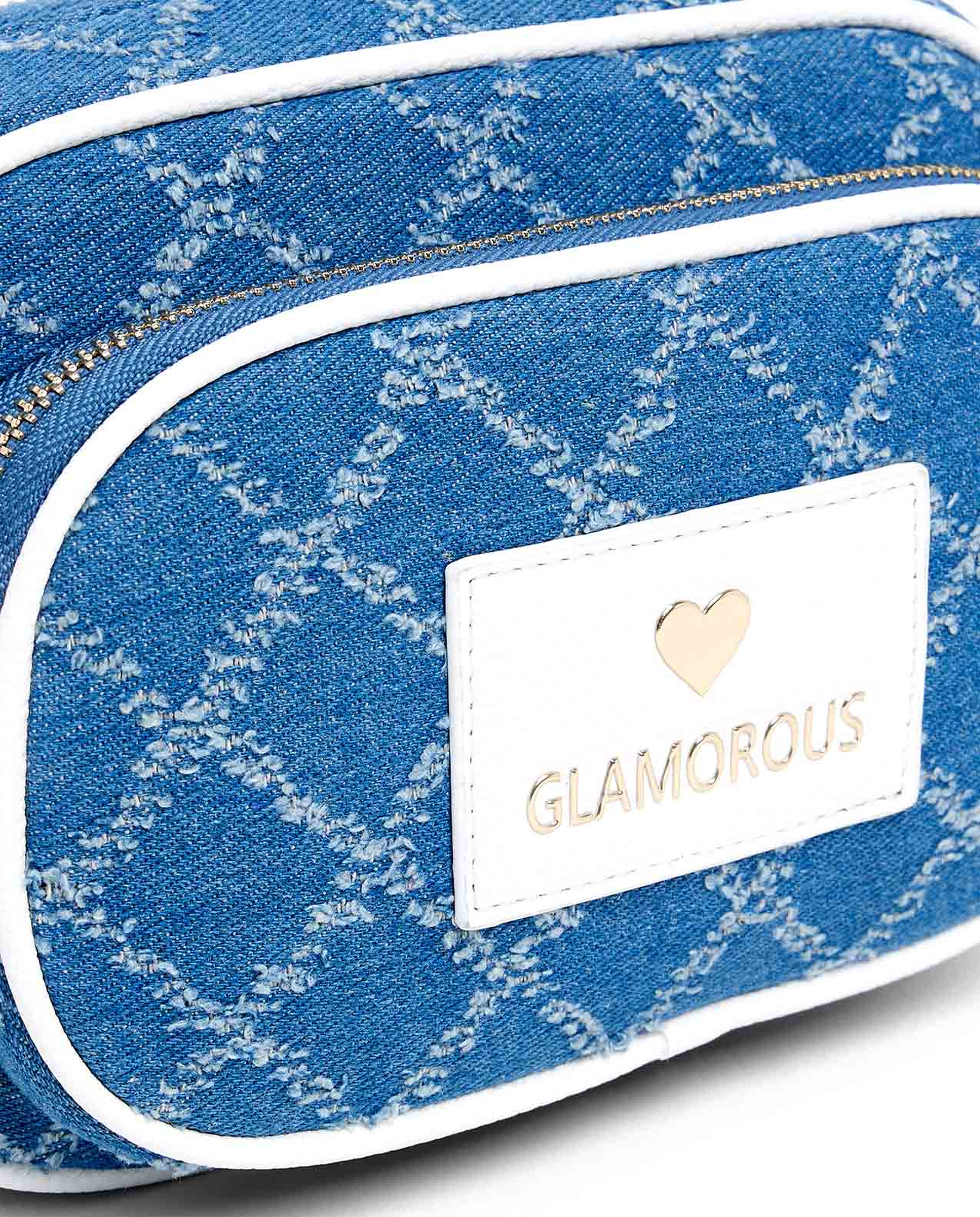 Distressed Denim Crossbody Bag