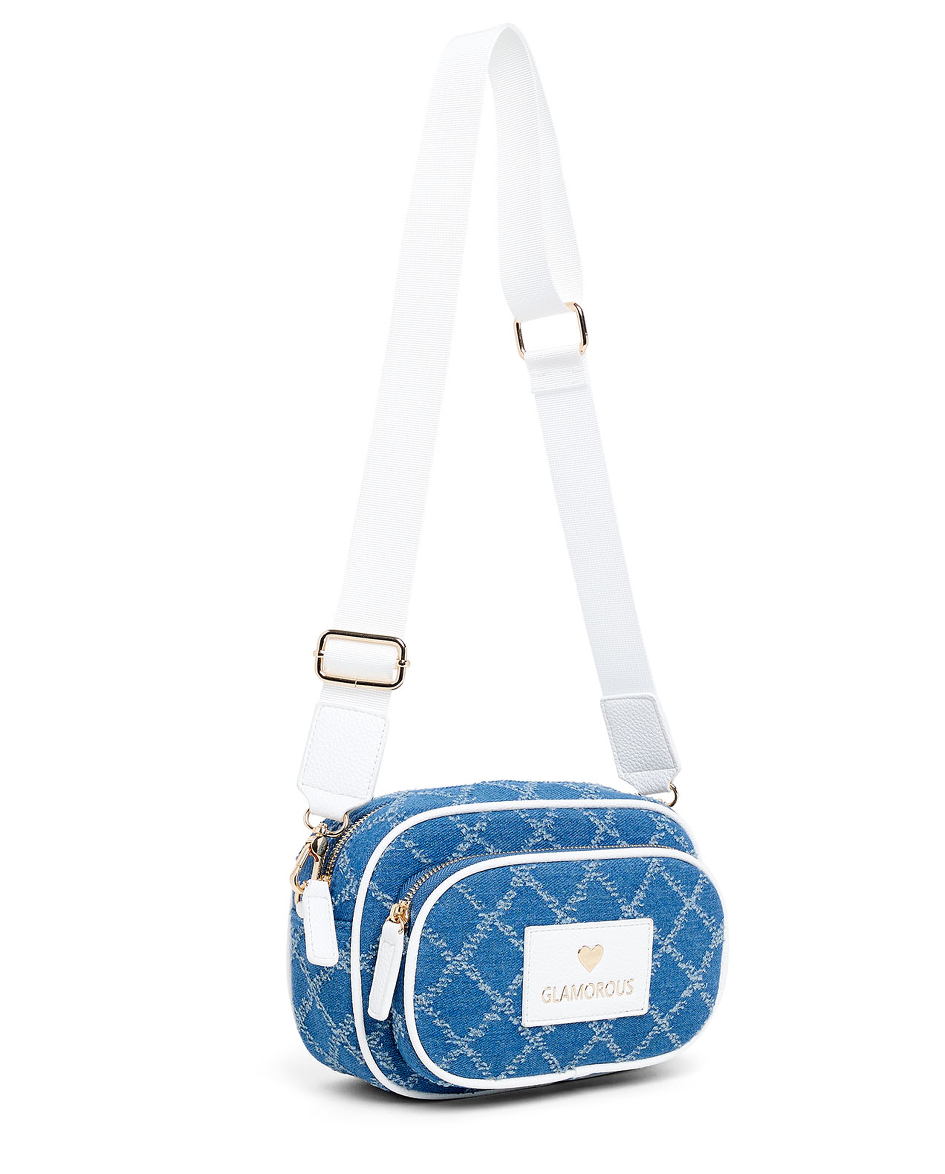 Distressed Denim Crossbody Bag