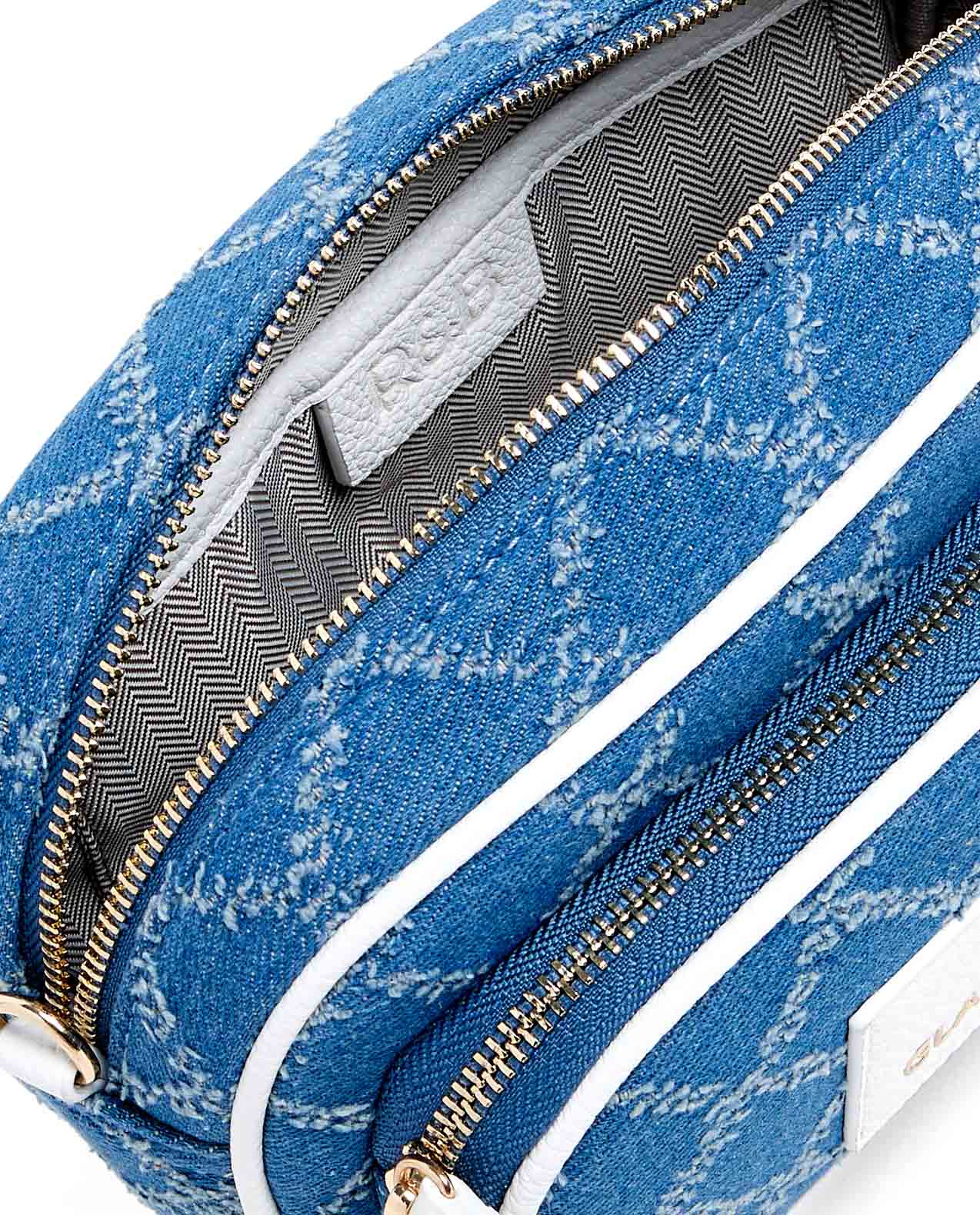 Distressed Denim Crossbody Bag