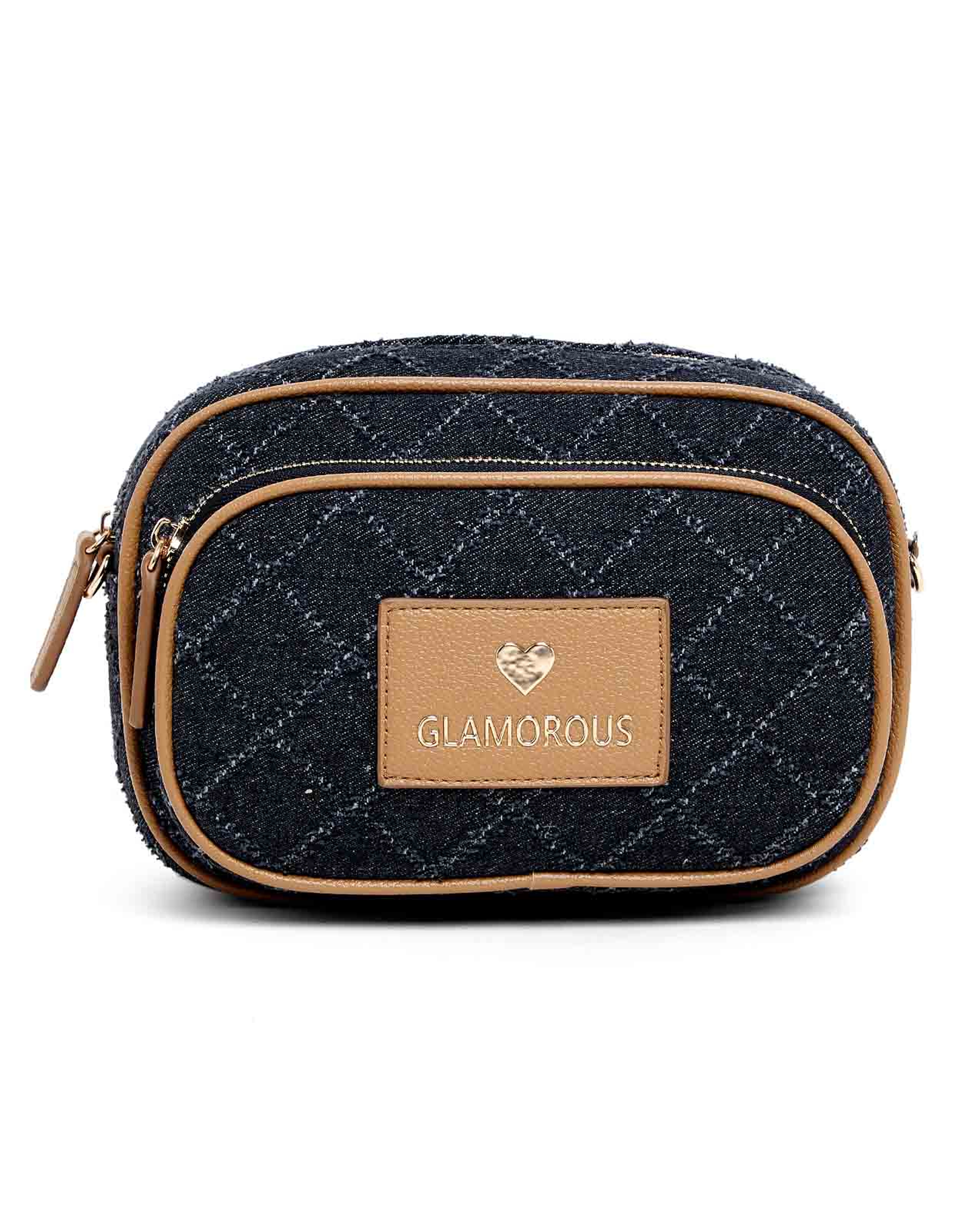 Distressed Denim Crossbody Bag