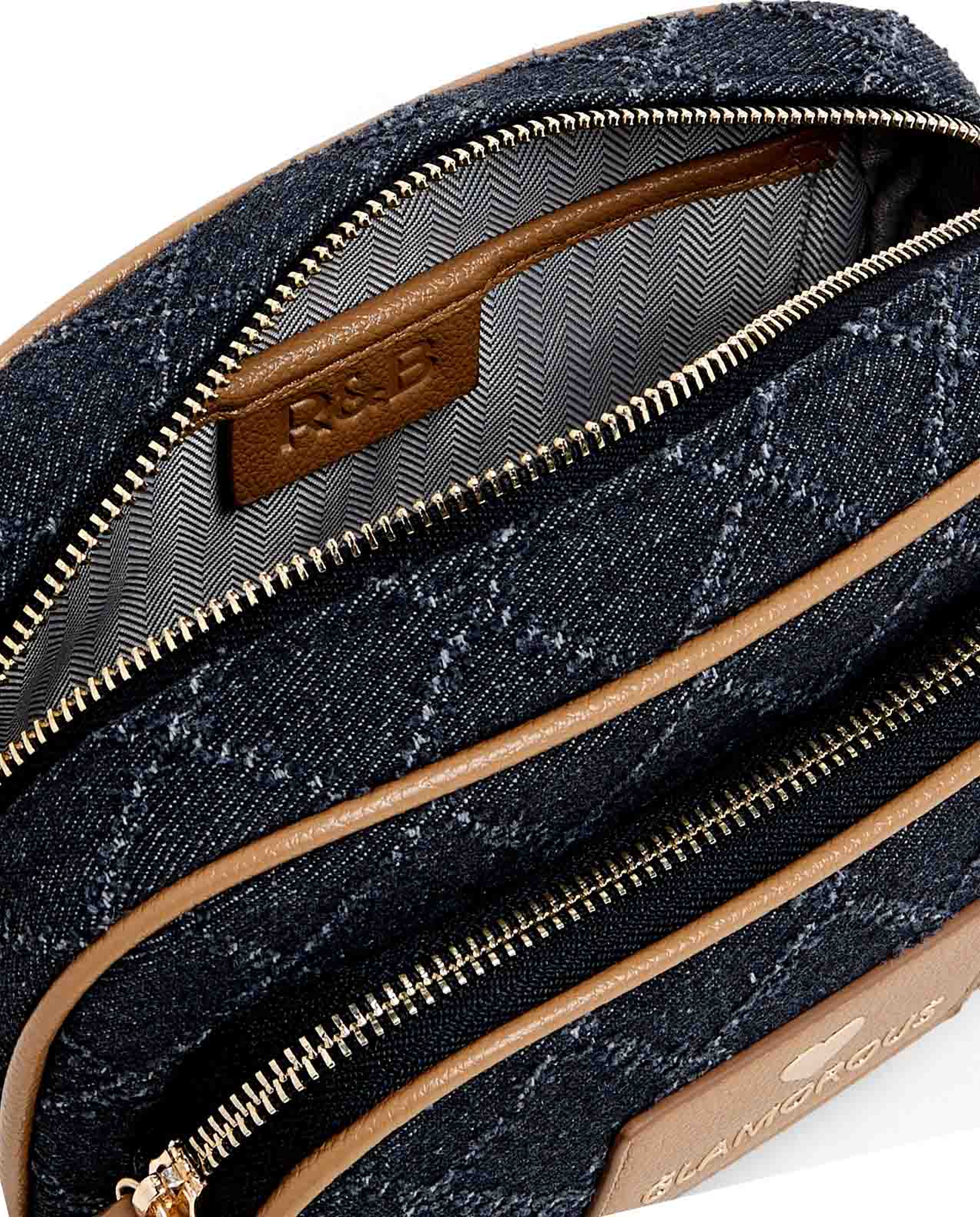 Distressed Denim Crossbody Bag