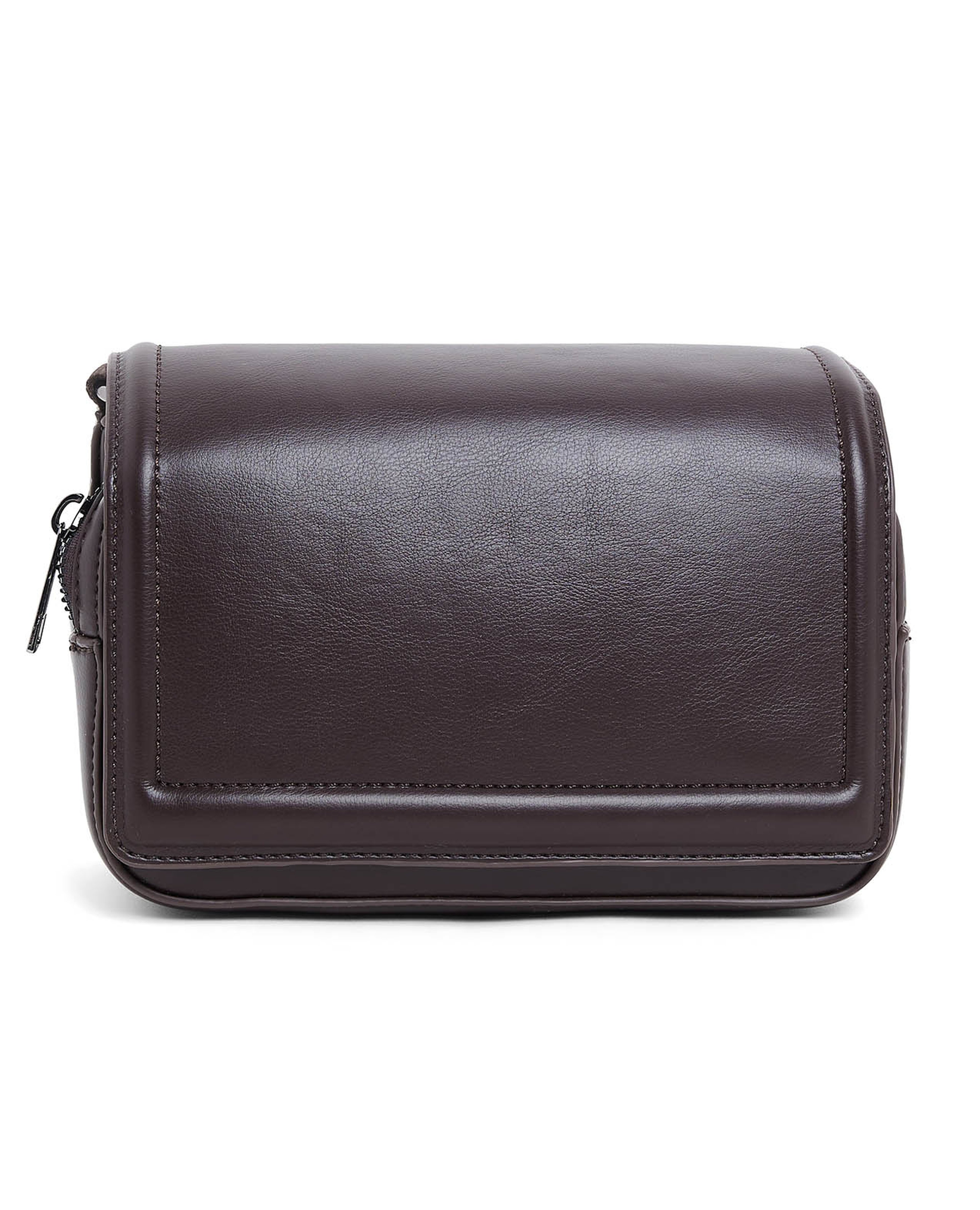 Textured Flap Crossbody Bag with Coin Pouch