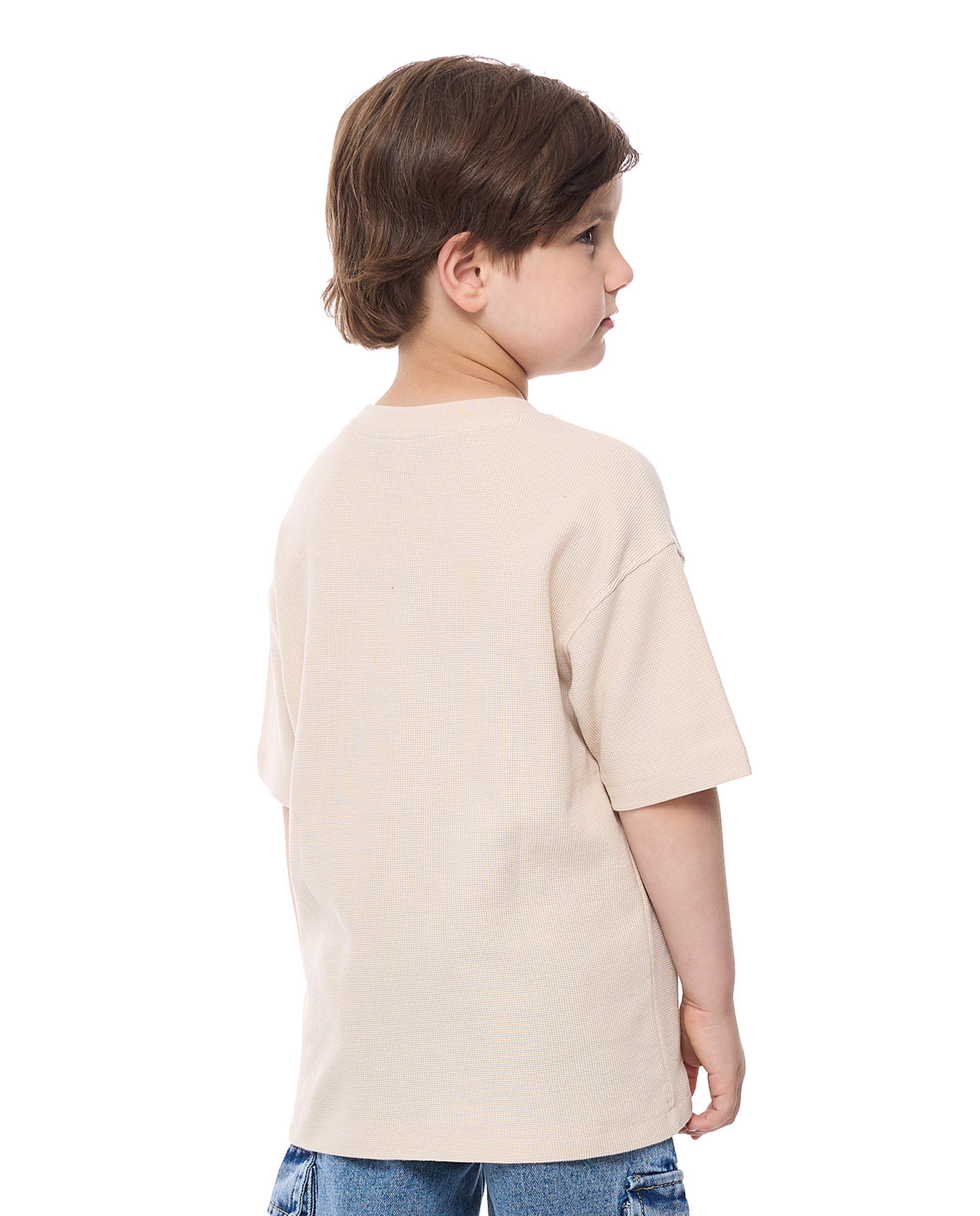 Printed T-Shirt with Crew Neck and Short Sleeves