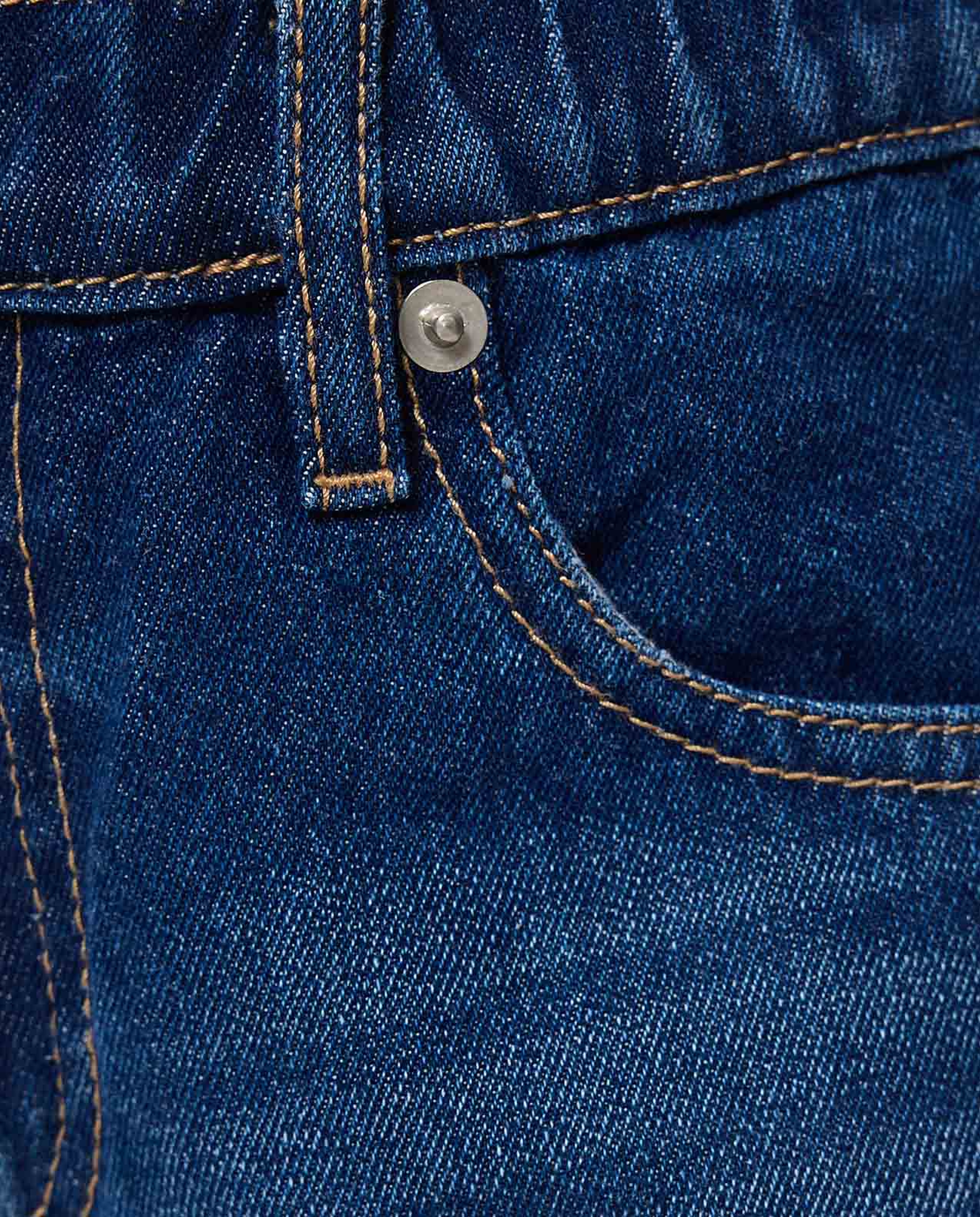 Faded Straight Fit Jeans with Button Closure