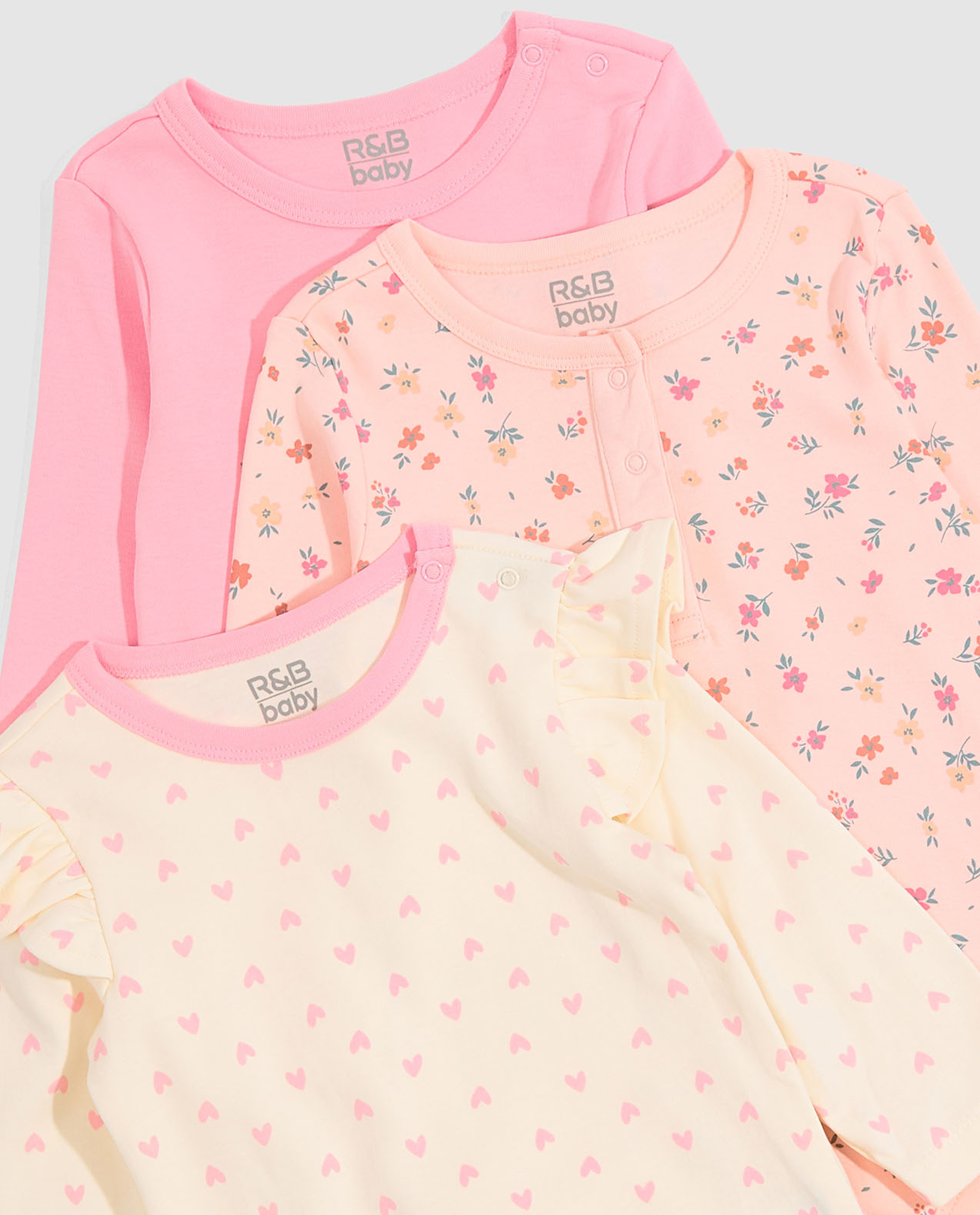 بودي سوت مطبوع بأكمام طويلة - 3 قطع