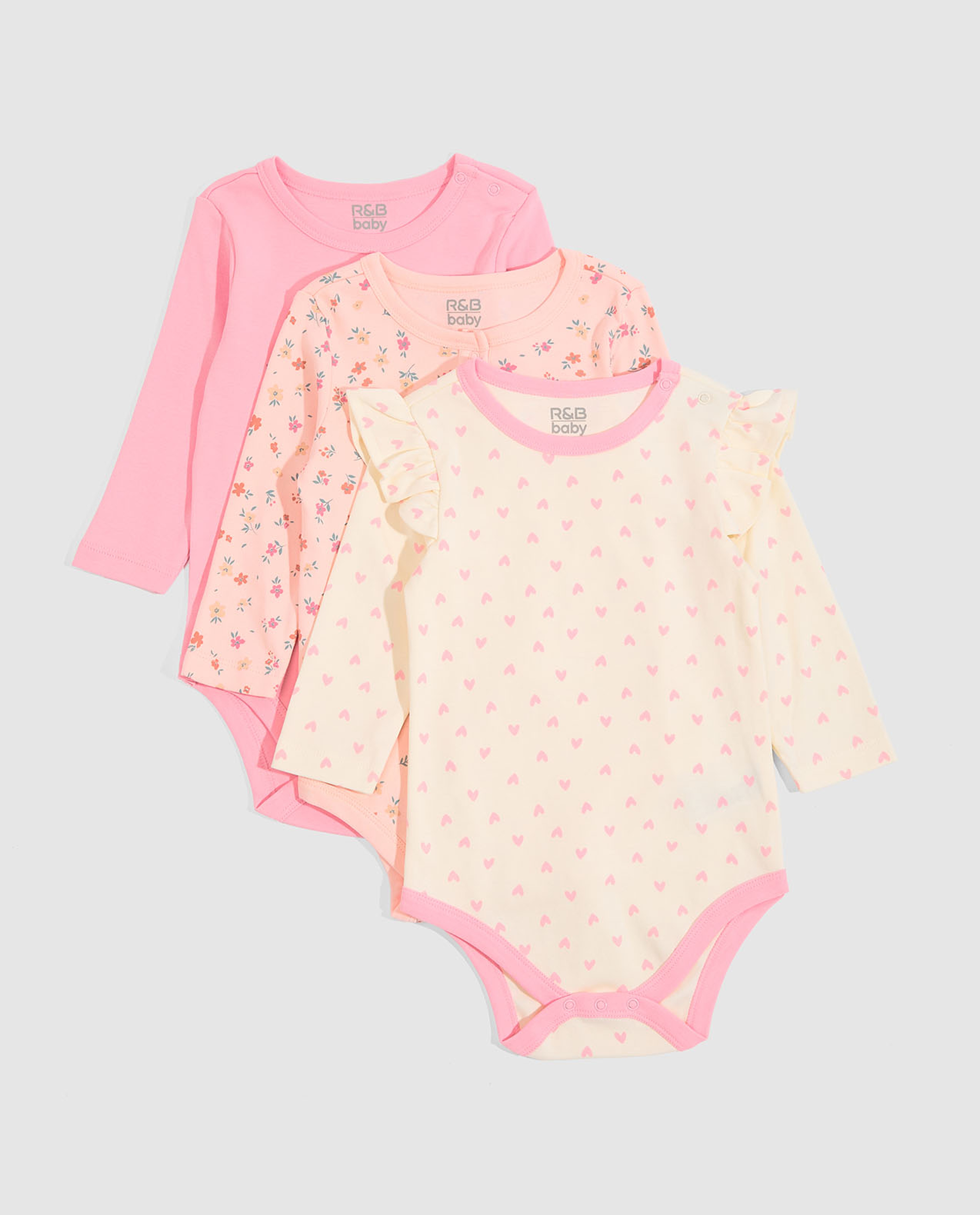 بودي سوت مطبوع بأكمام طويلة - 3 قطع