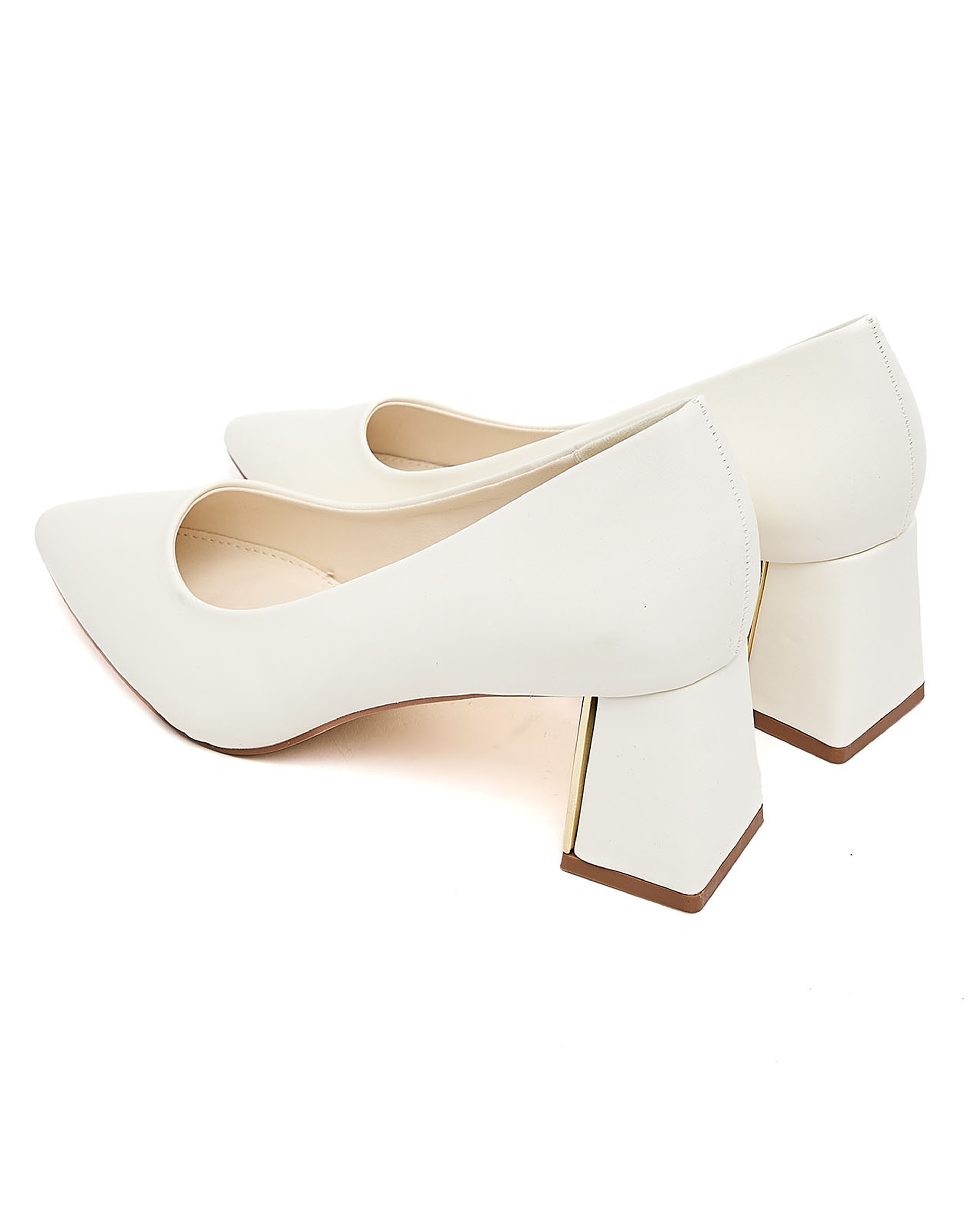 Solid Block Heel Pumps
