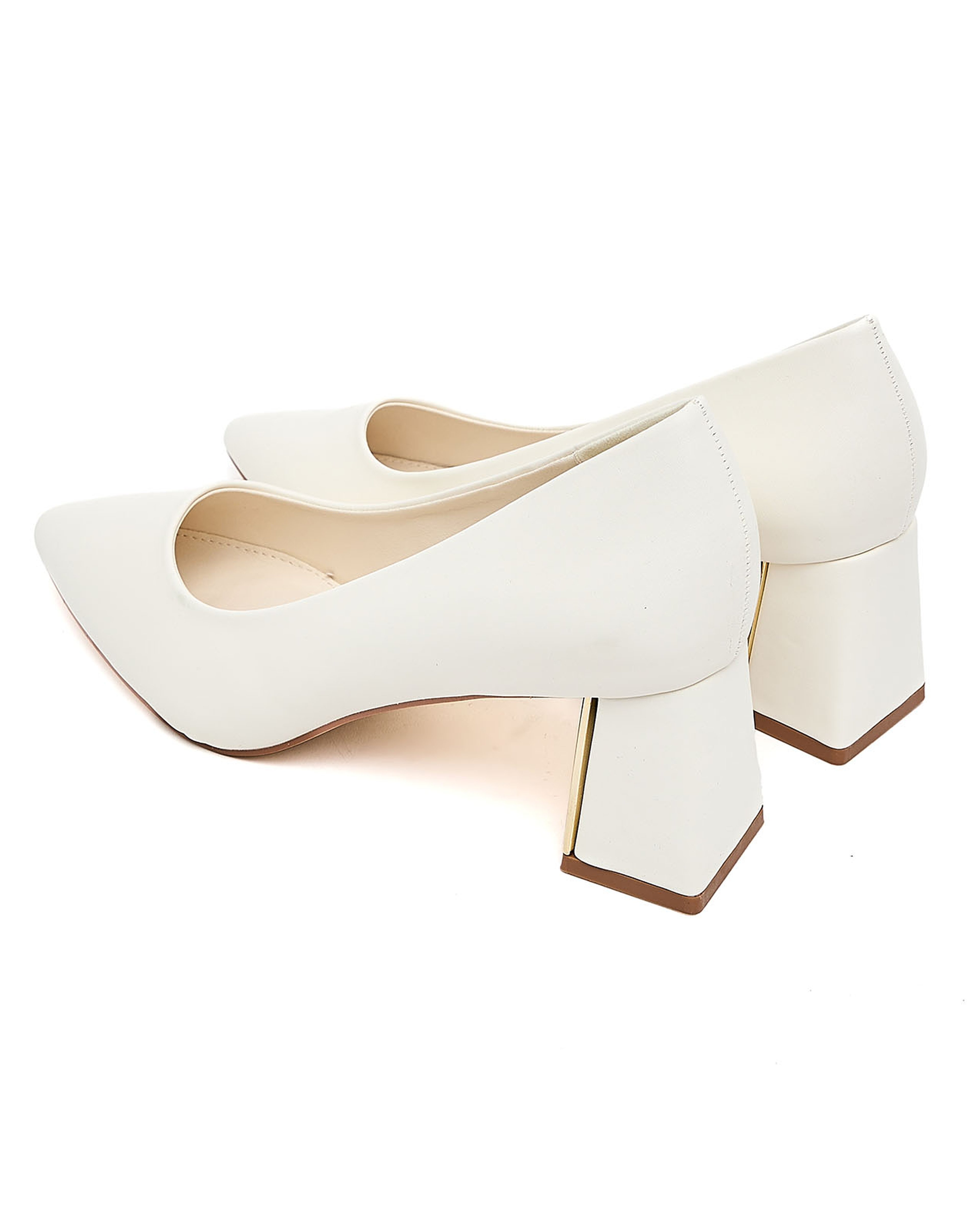 Solid Block Heel Pumps