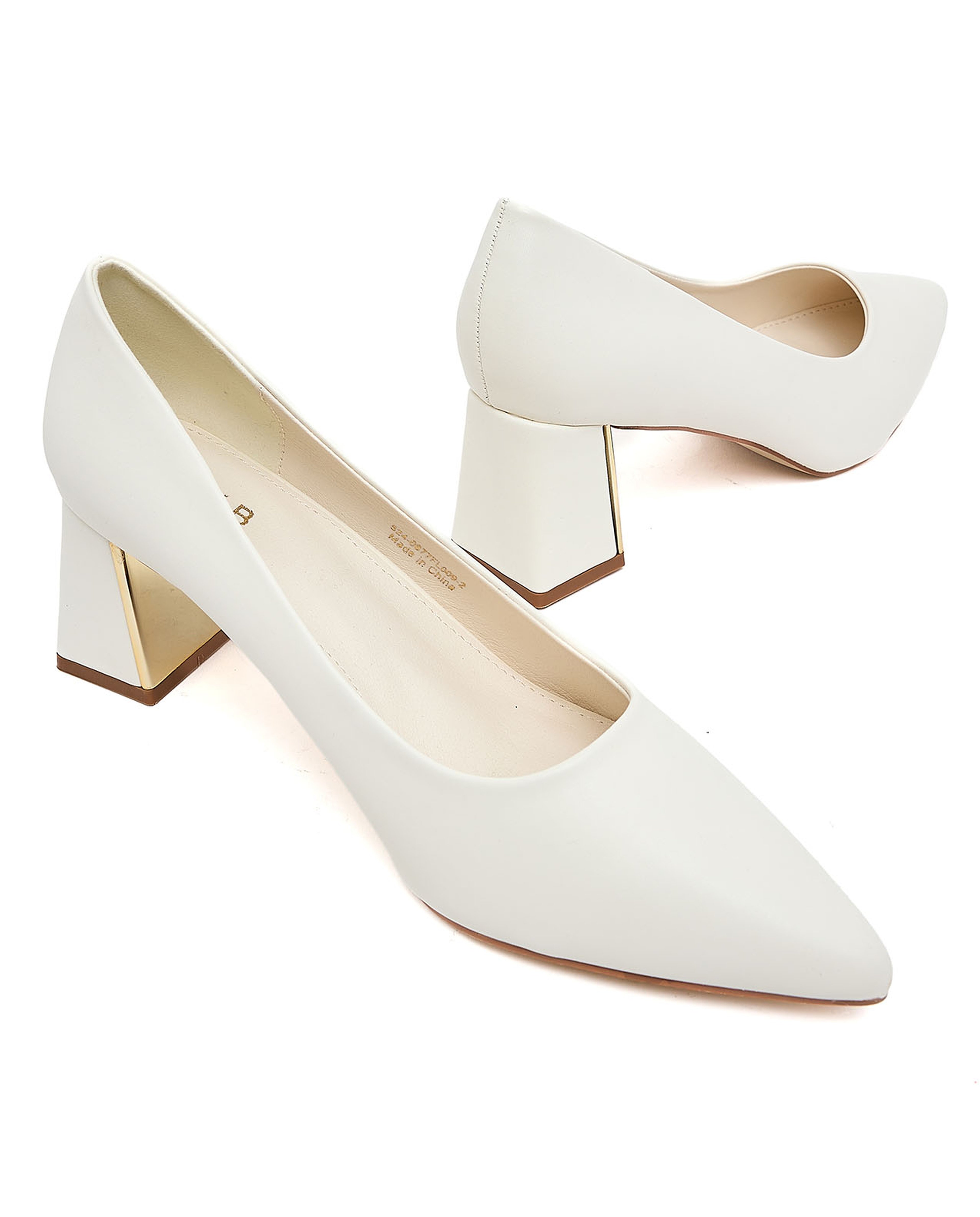 Solid Block Heel Pumps