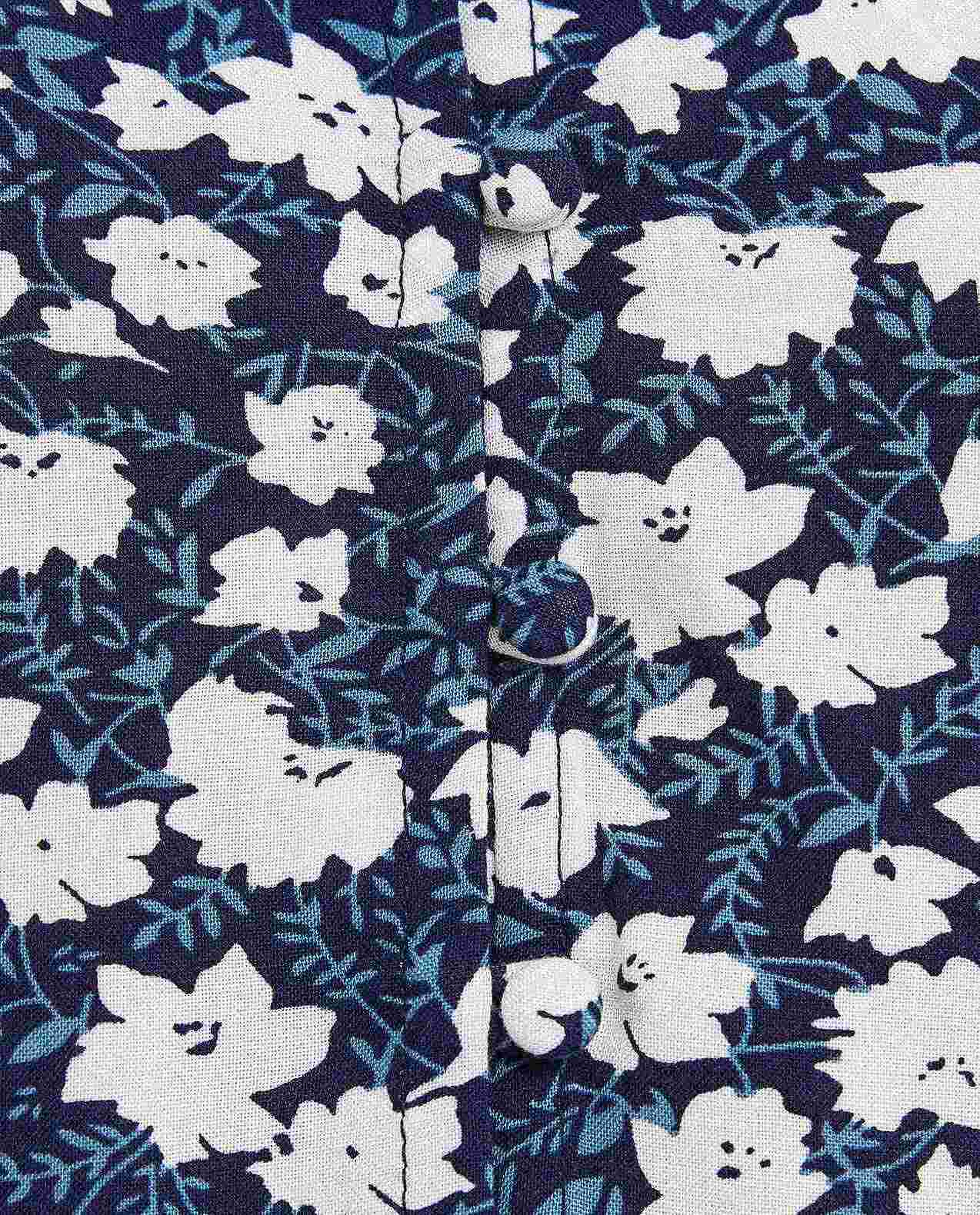 Printed Maxi Dress with Stand Collar and Puff Sleeves