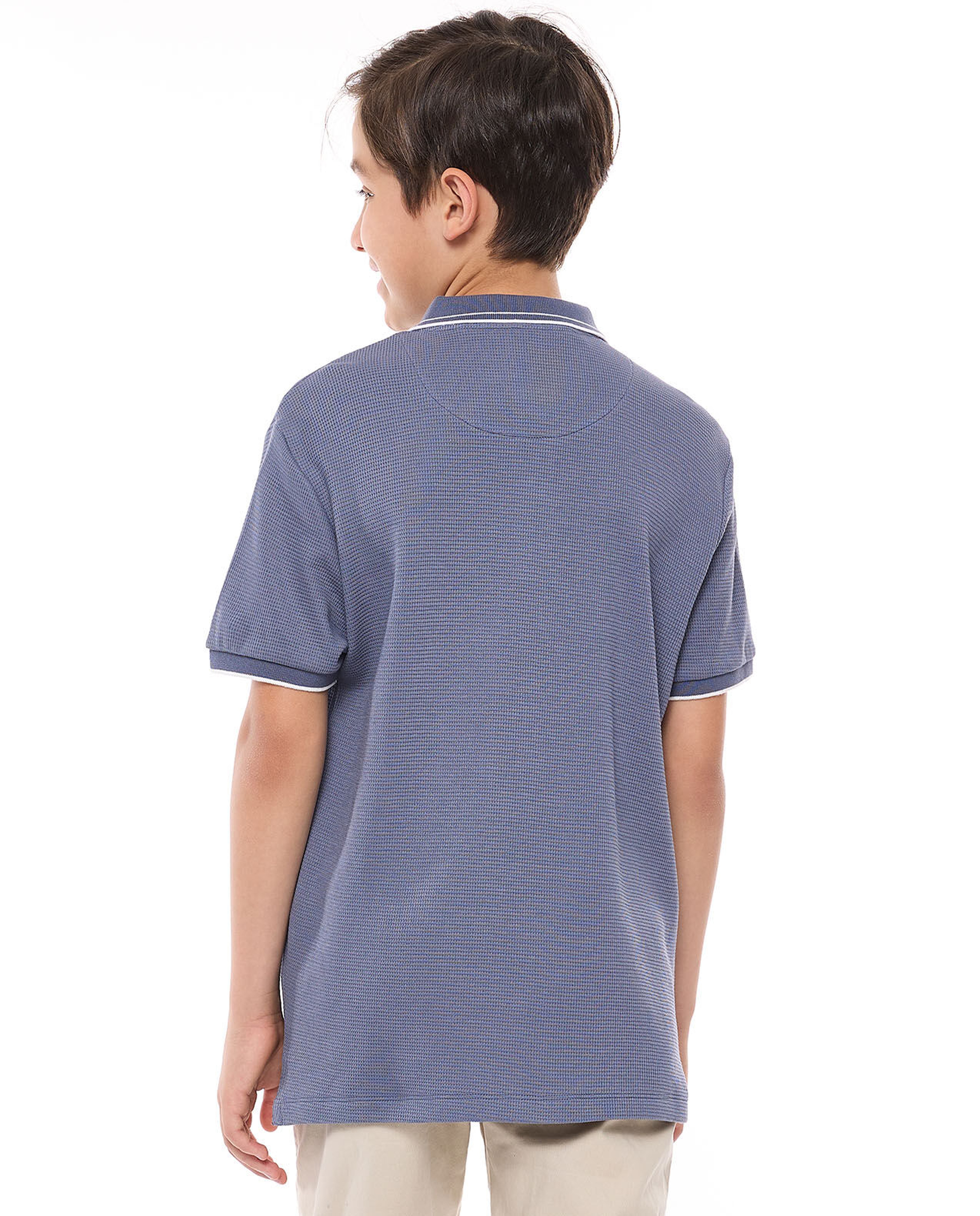 Embroidered Detail Polo T-Shirt with Short Sleeves