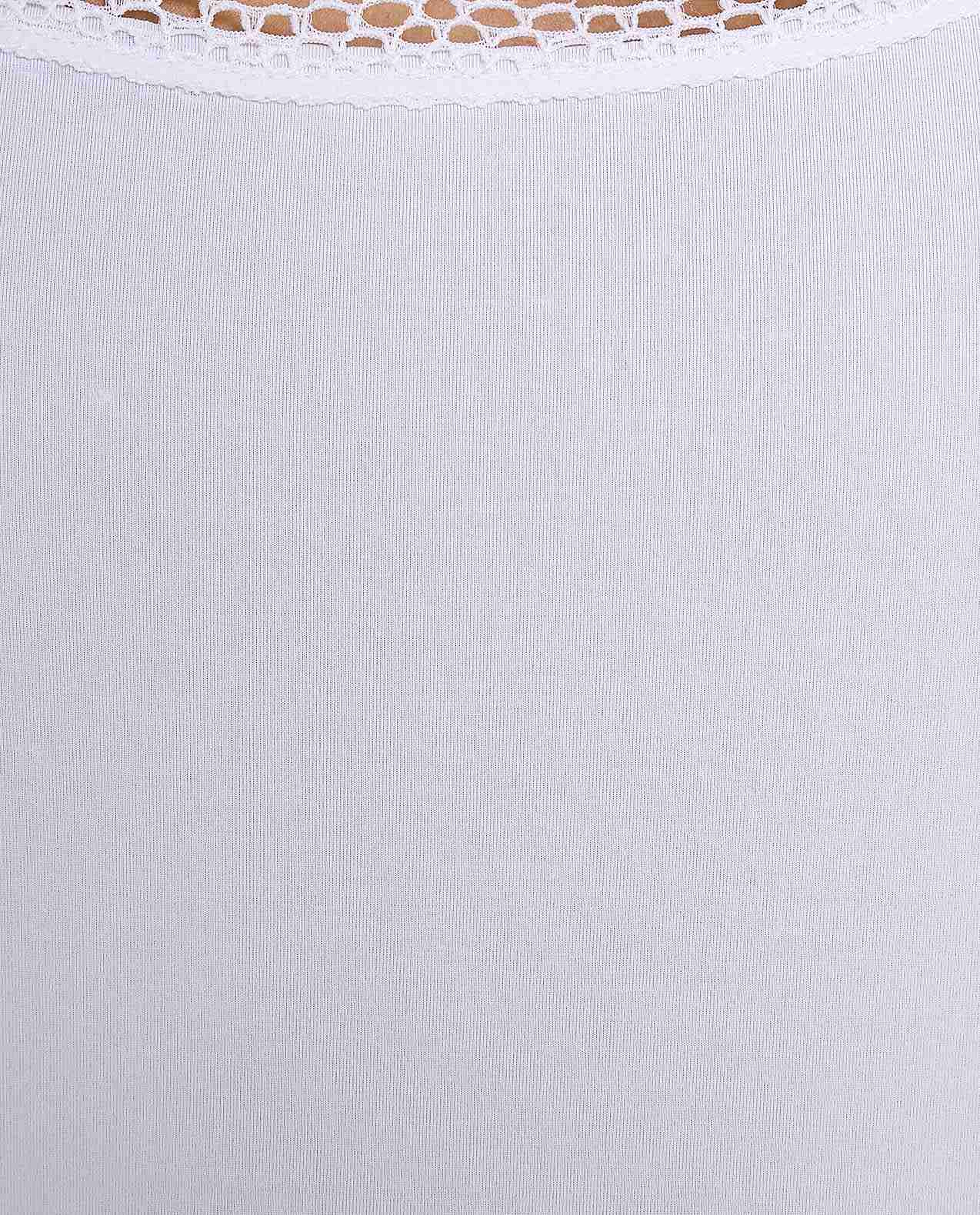 Lace Trim Strappy Nightdress with Scoop Neck