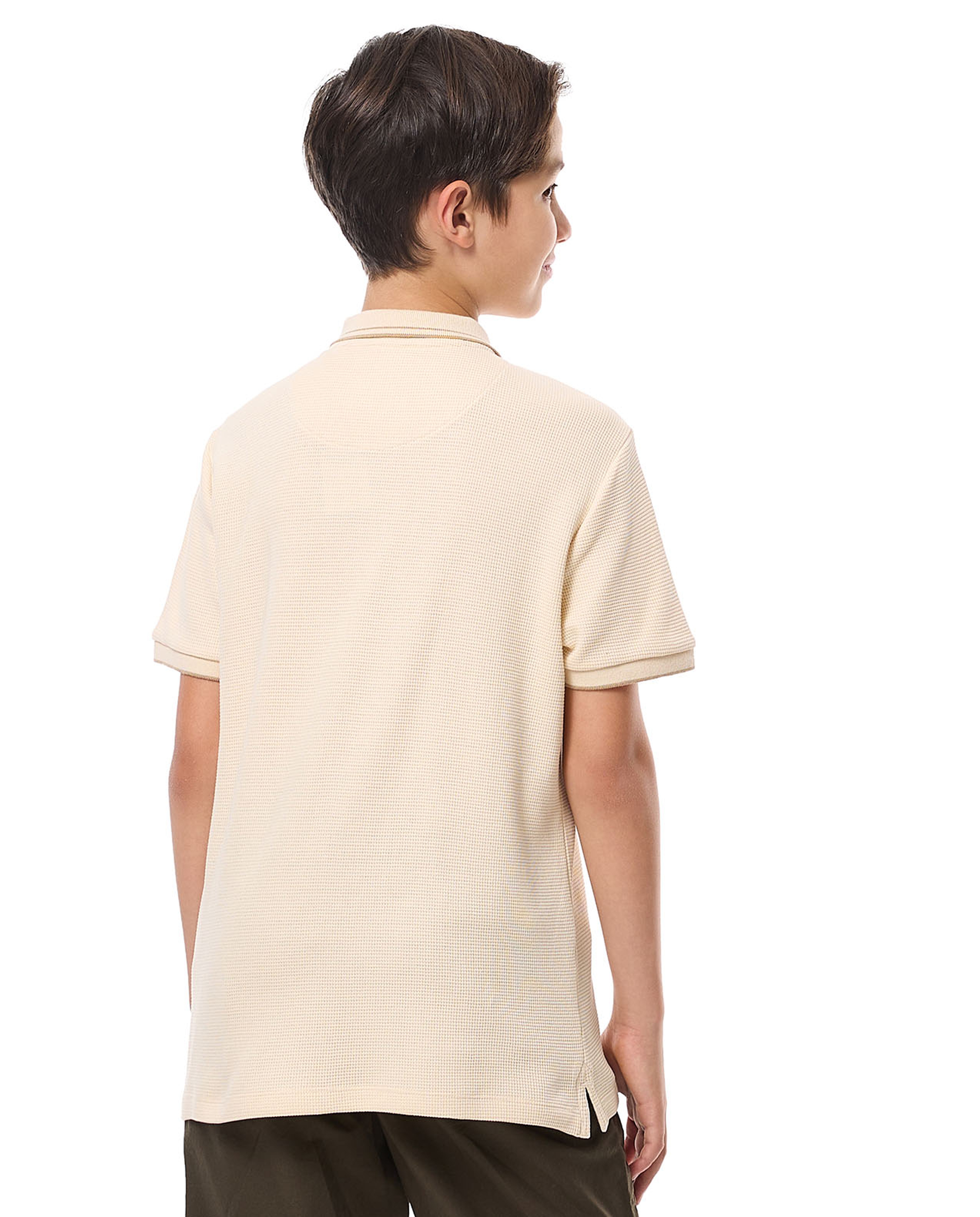 Embroidered Detail Polo T-Shirt with Short Sleeves