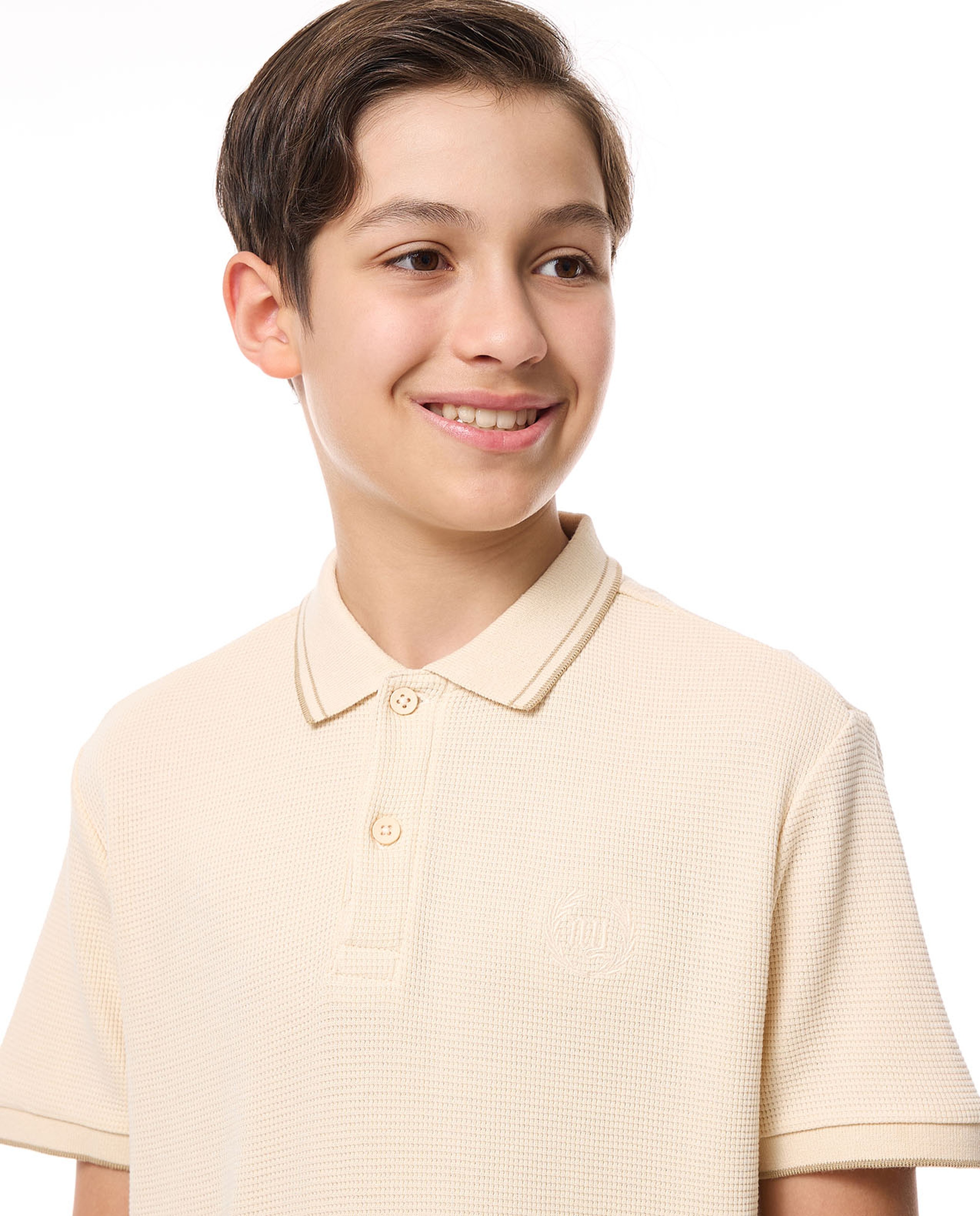 Embroidered Detail Polo T-Shirt with Short Sleeves