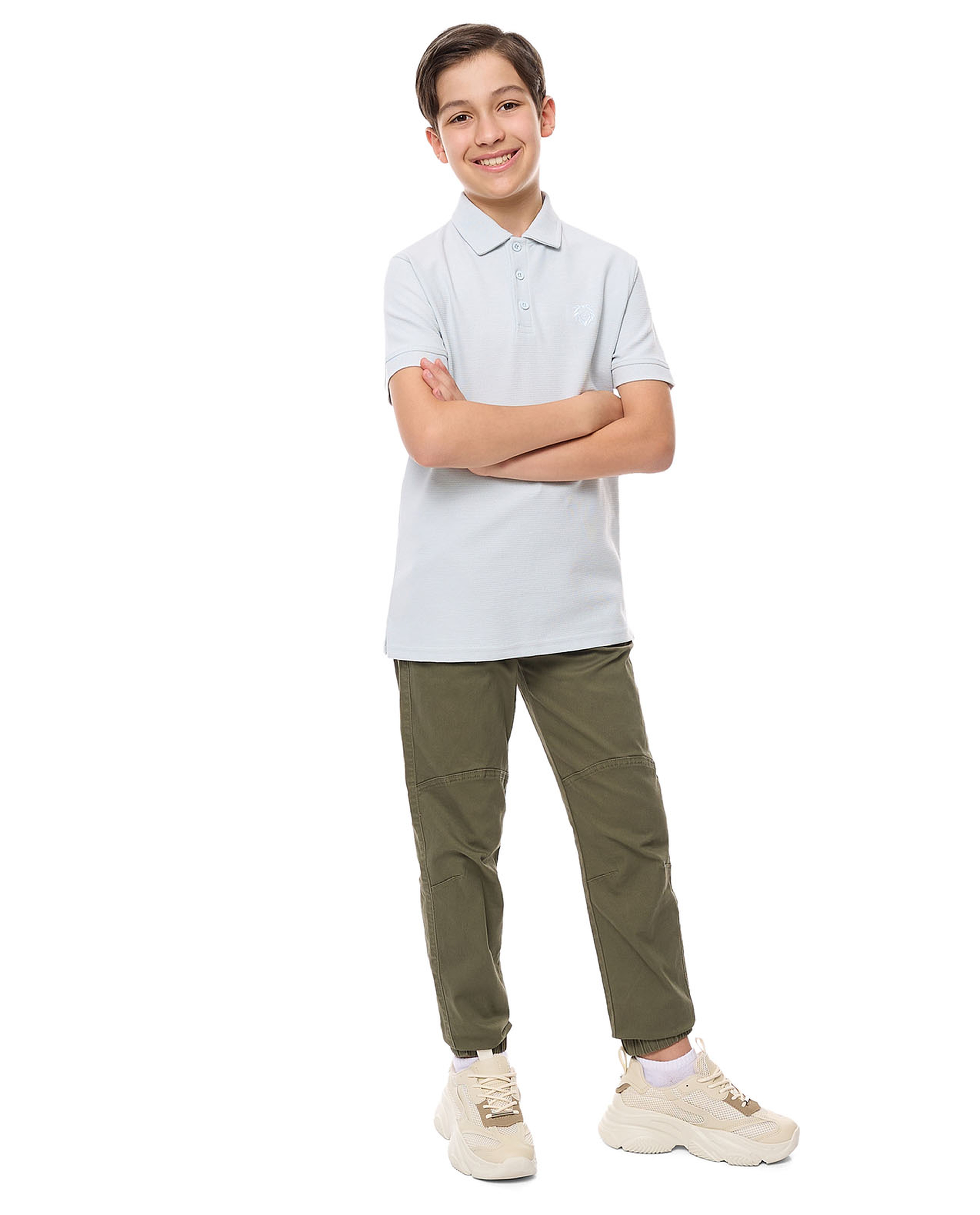 Embroidered Detail Polo T-Shirt with Short Sleeves