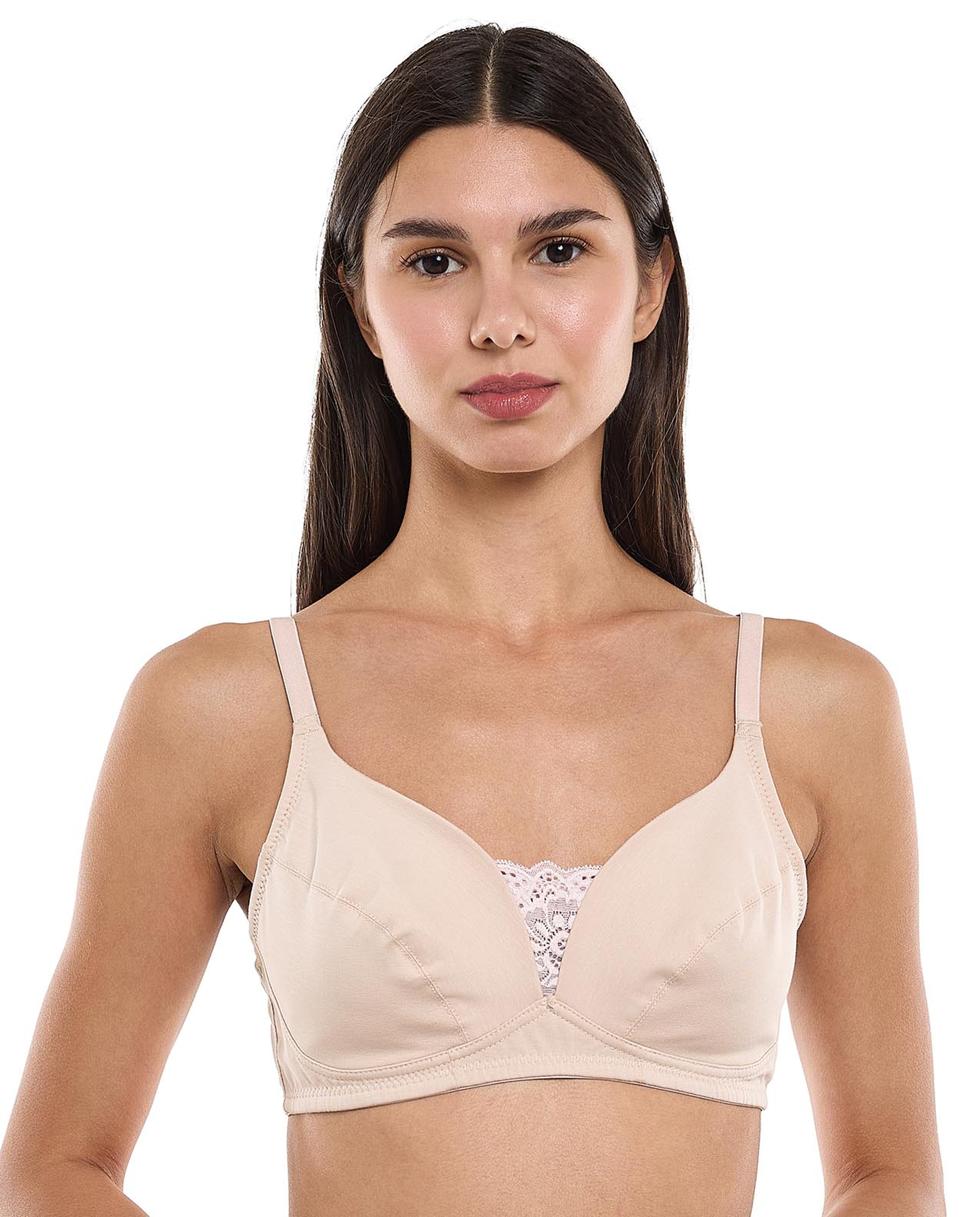 2 Pack Lace Trim Non-Padded Bras